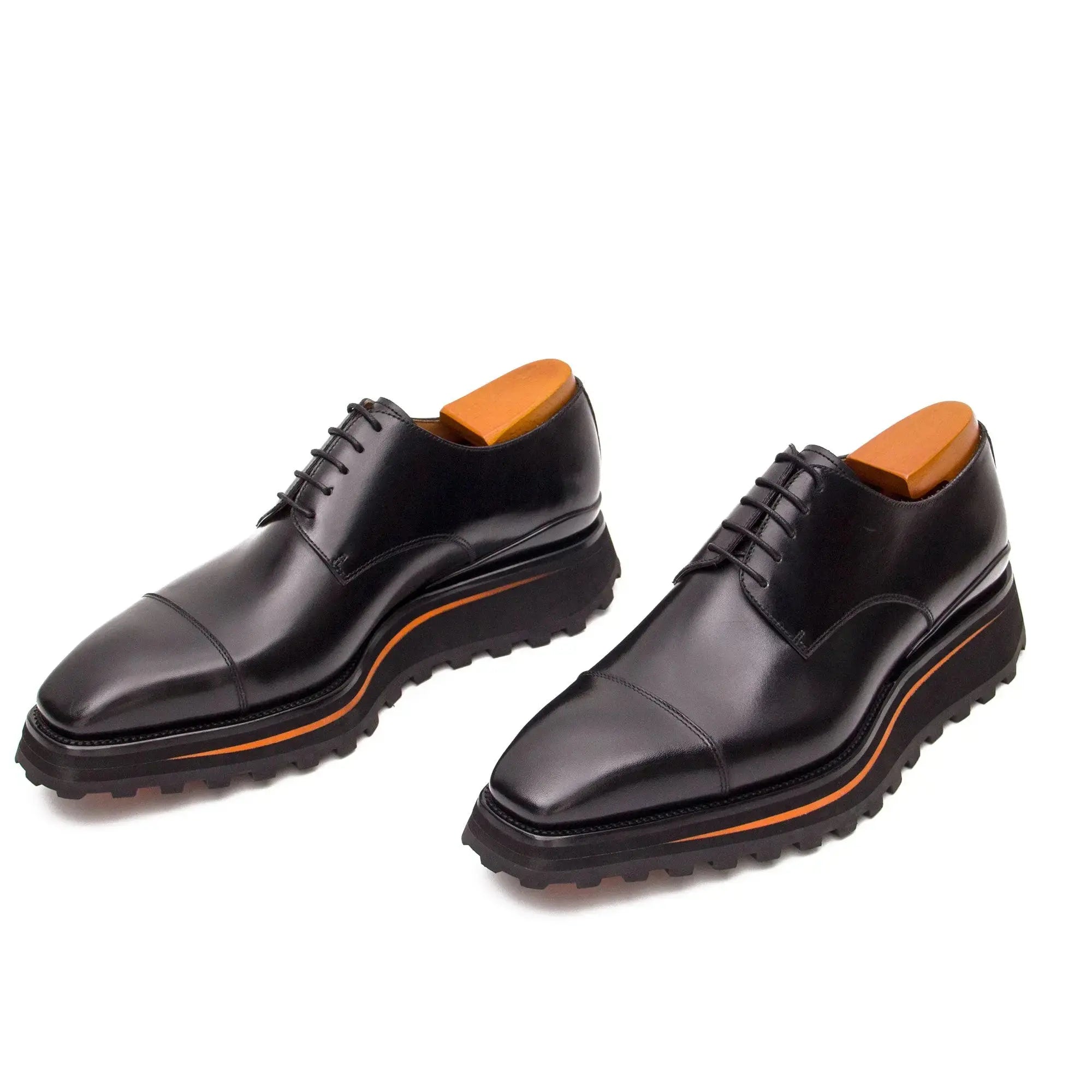 Calf leather dress three quarters derby shoes - Divinch