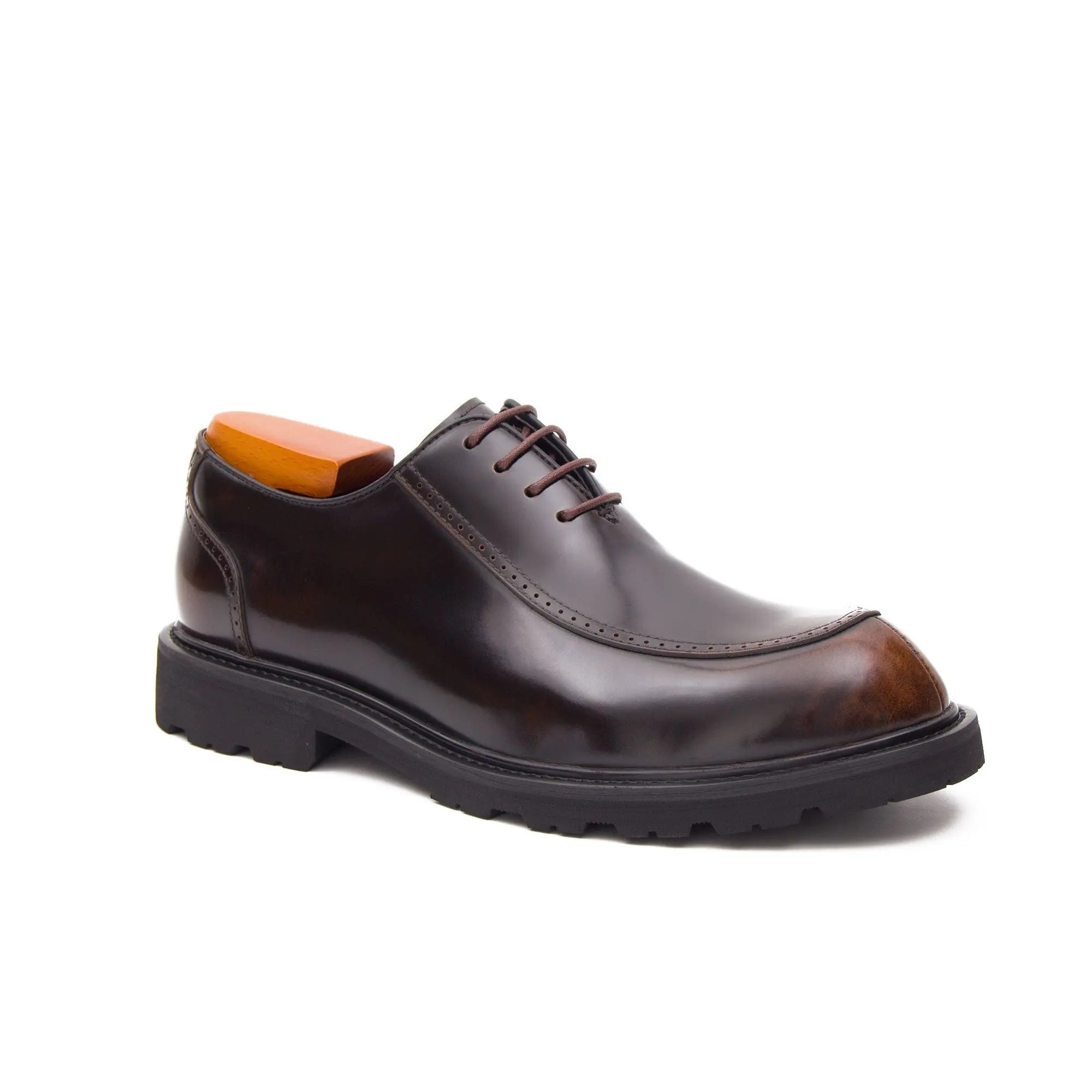 Premium Film-Coated Side Leather Derby Shoes D23697 DIVINCH