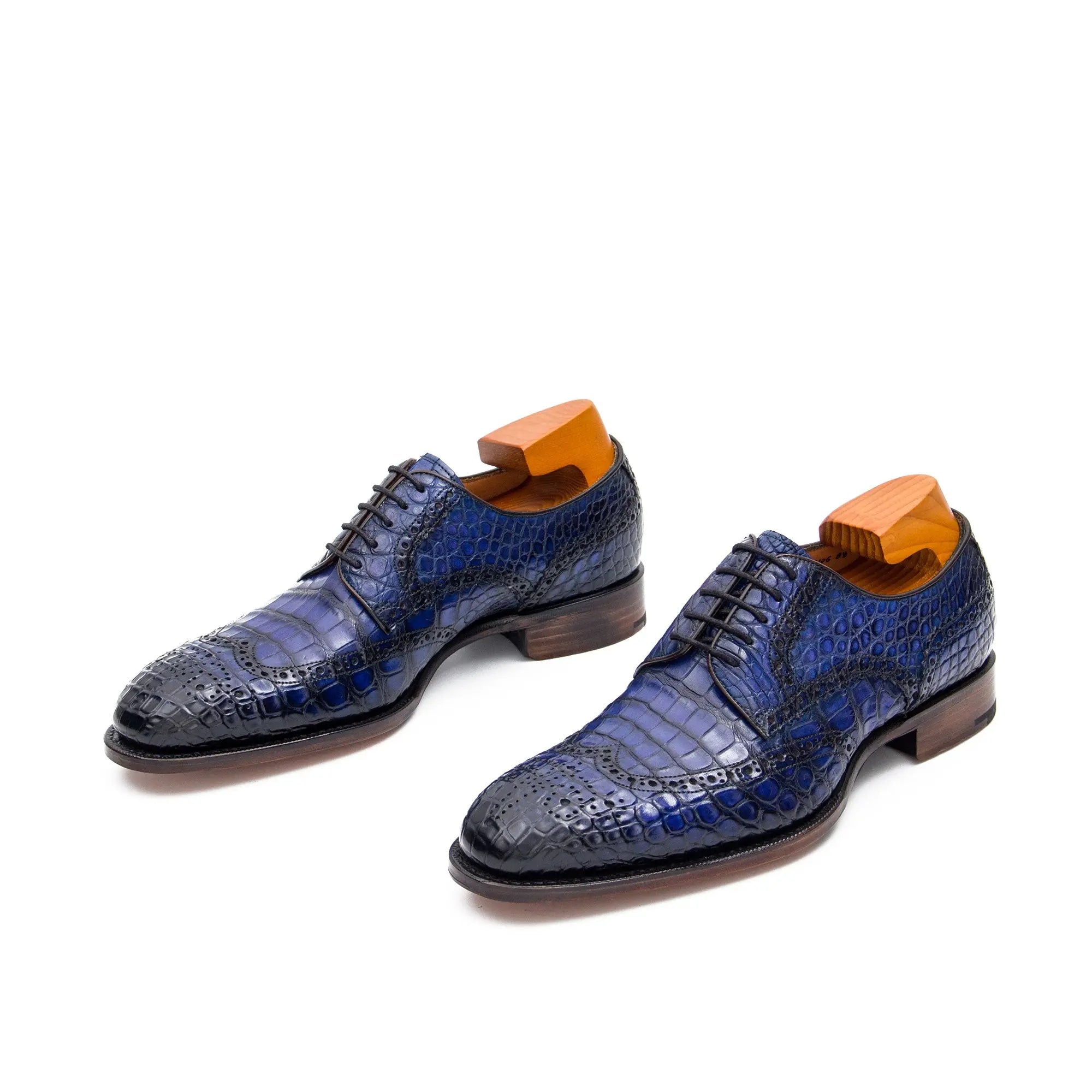 Nile crocodile leather Goodyear crafts derby shoes 21792106 - Divinch