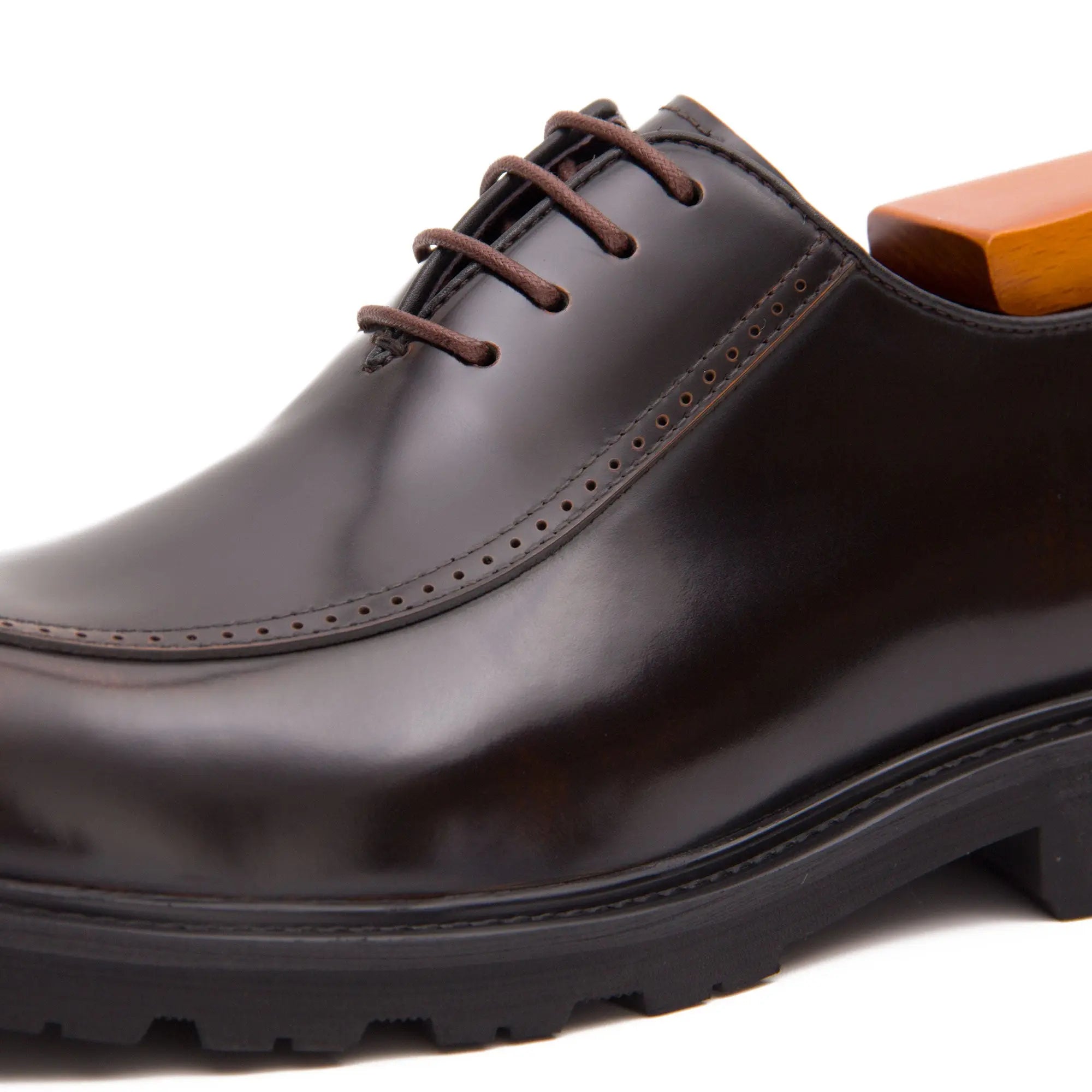 Premium Film-Coated Side Leather Derby Shoes D23697 DIVINCH