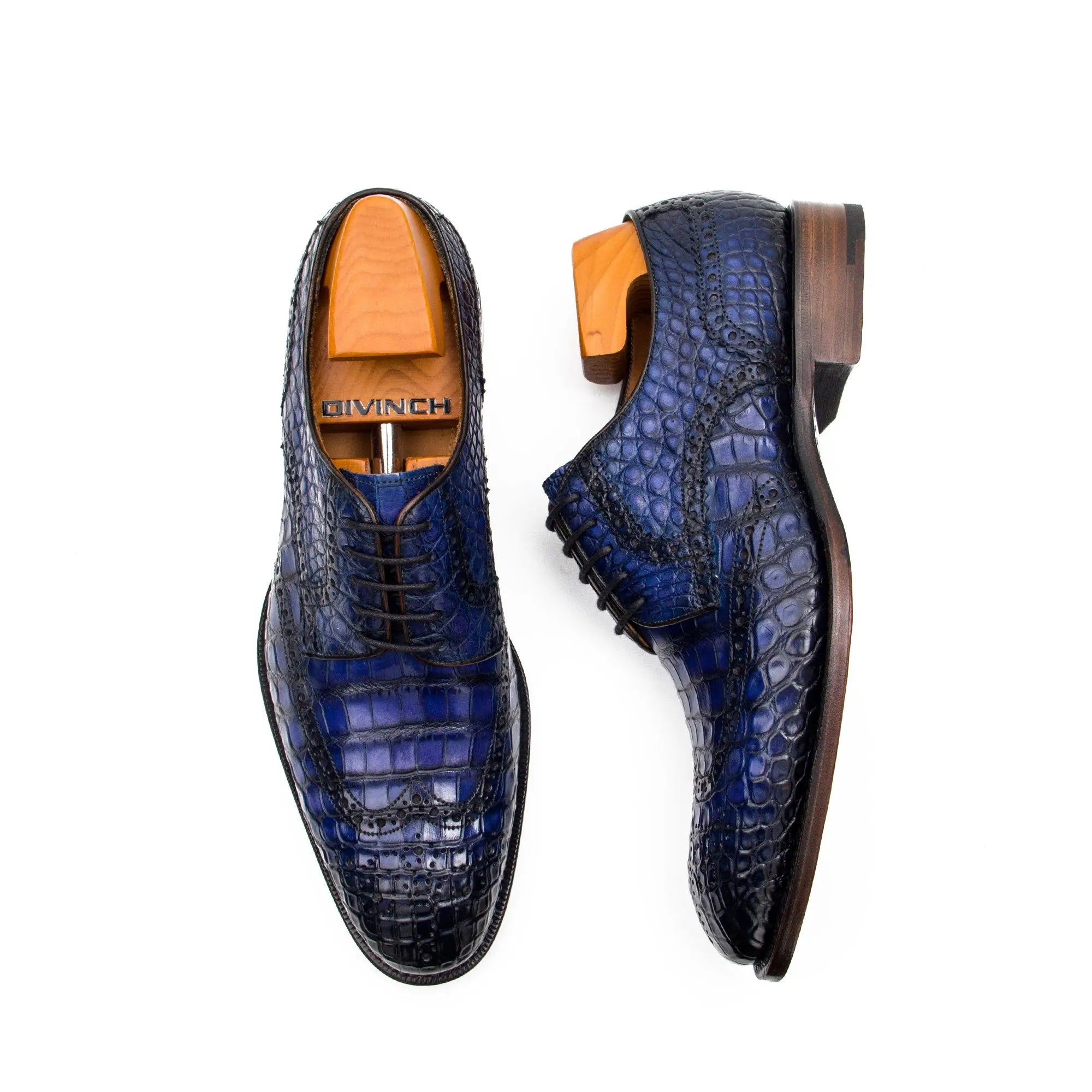 Nile crocodile leather Goodyear crafts derby shoes 21792106 - Divinch