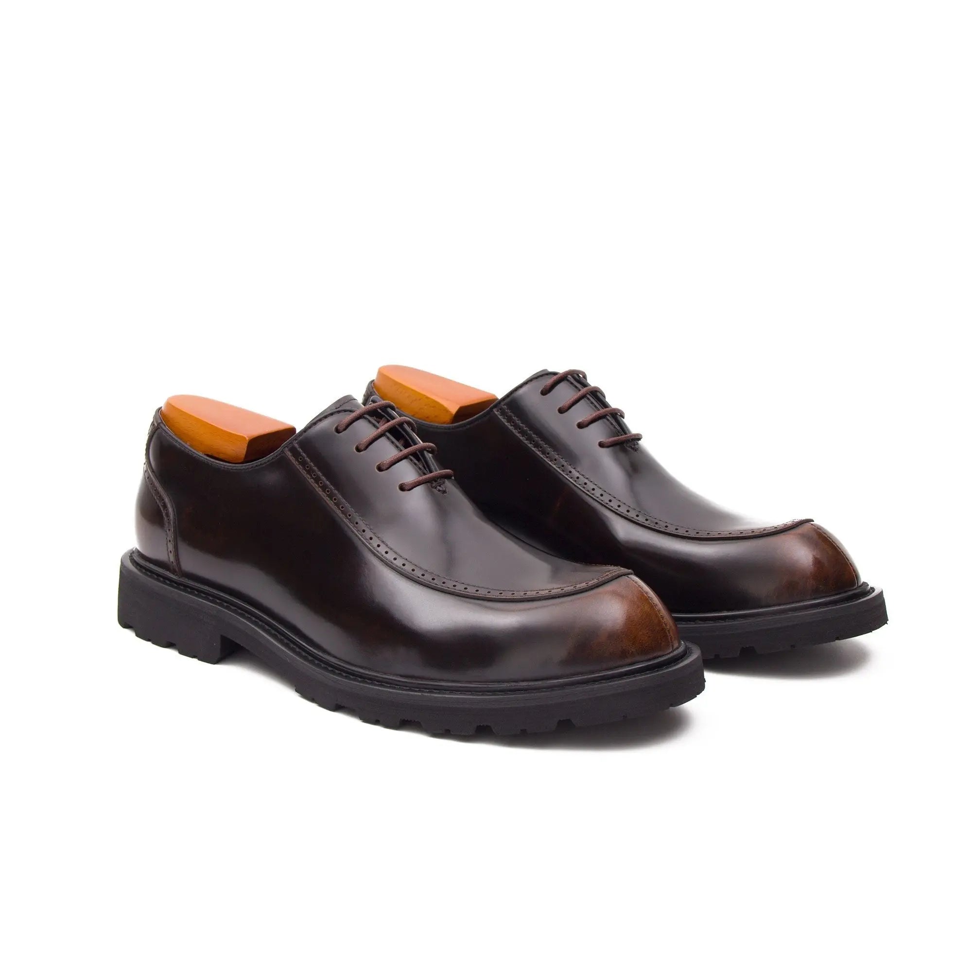 Premium Film-Coated Side Leather Derby Shoes D23697 DIVINCH