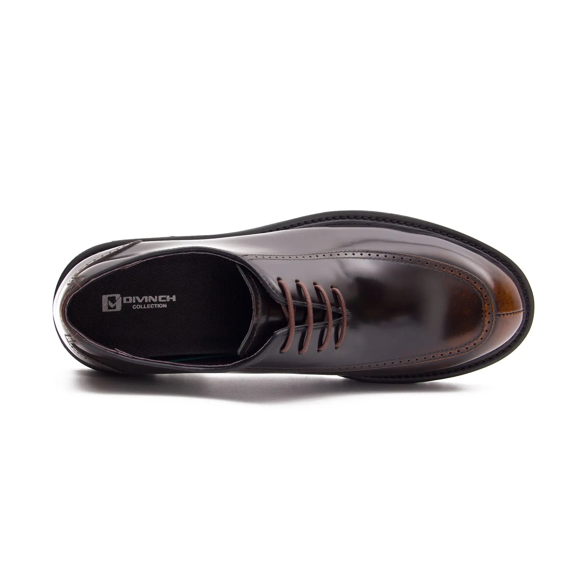 Premium Film-Coated Side Leather Derby Shoes D23697 DIVINCH