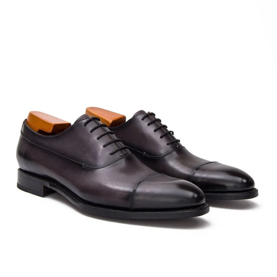 Herrenschuhe Braune Kappe Zehen Oxfordschuhe