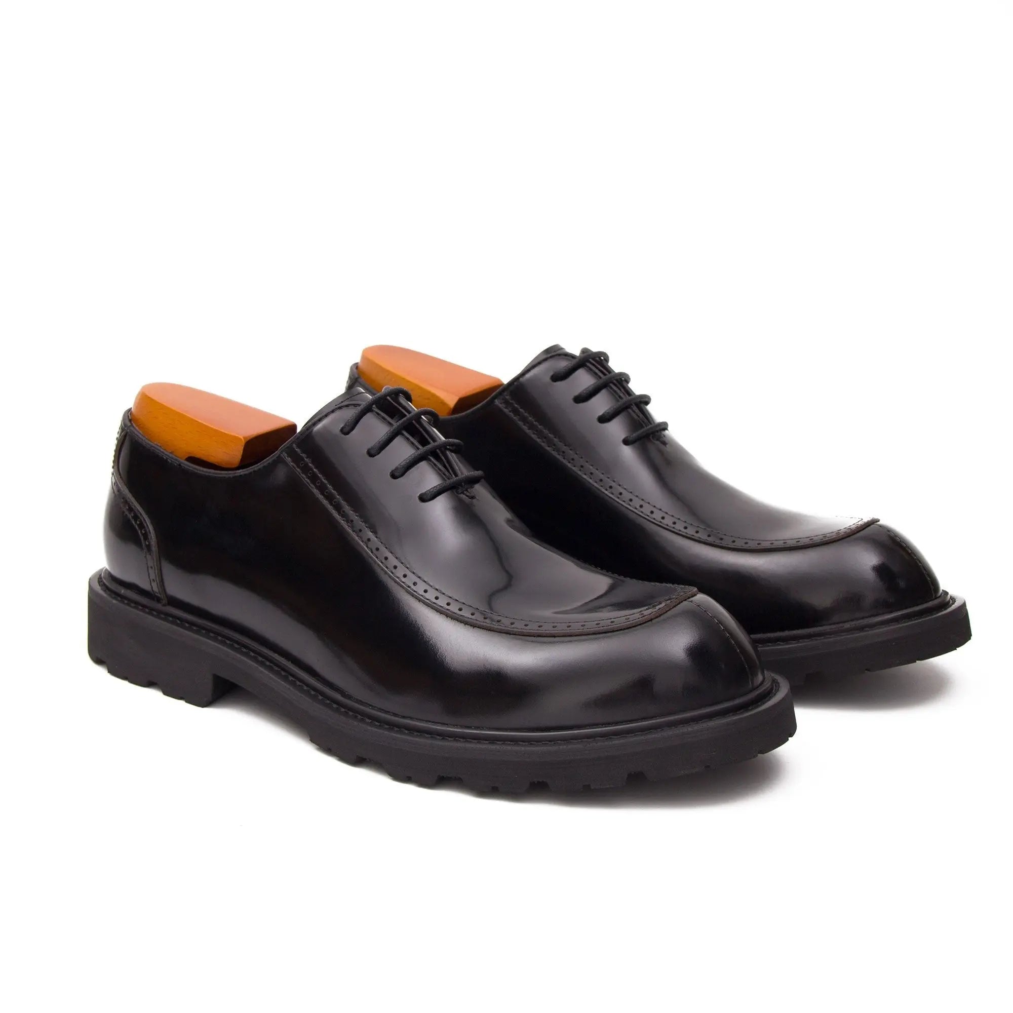 Premium Film-Coated Side Leather Derby Shoes D23697 DIVINCH