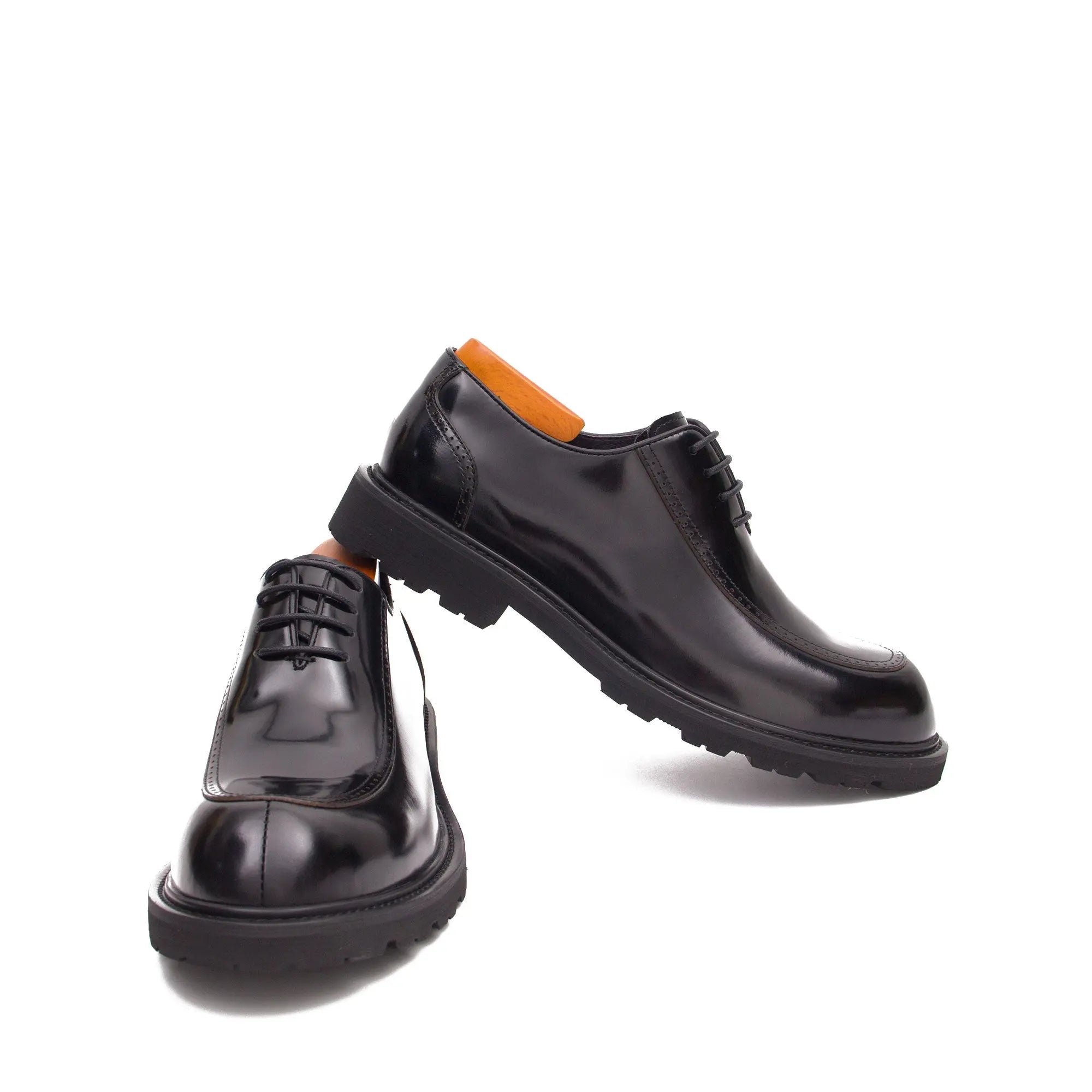 Premium Film-Coated Side Leather Derby Shoes D23697 DIVINCH