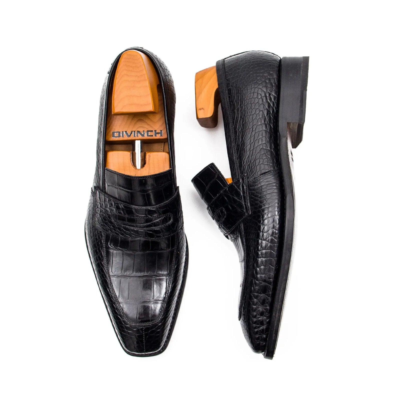 Goodyear Welted Crocodile Leather Loafers main image 1