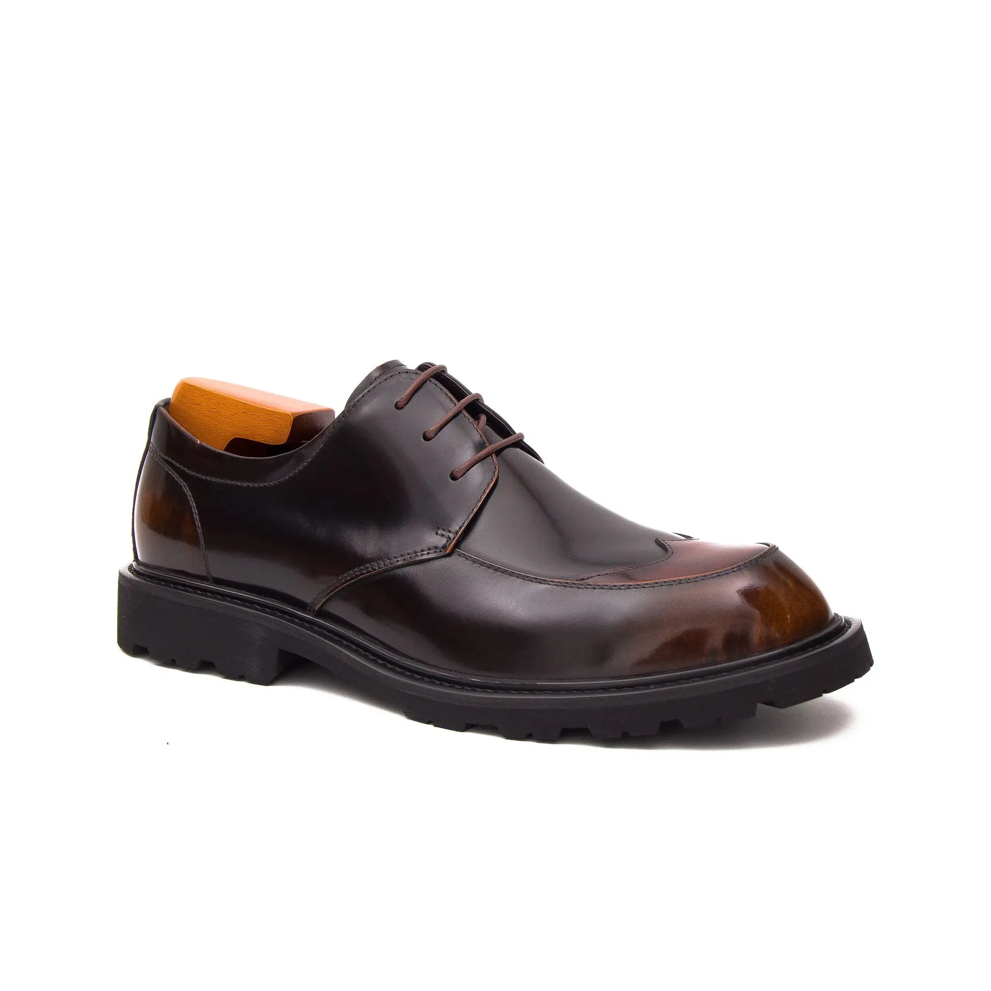 Premium Film-Coated Side Leather Derby Shoes D23696 DIVINCH