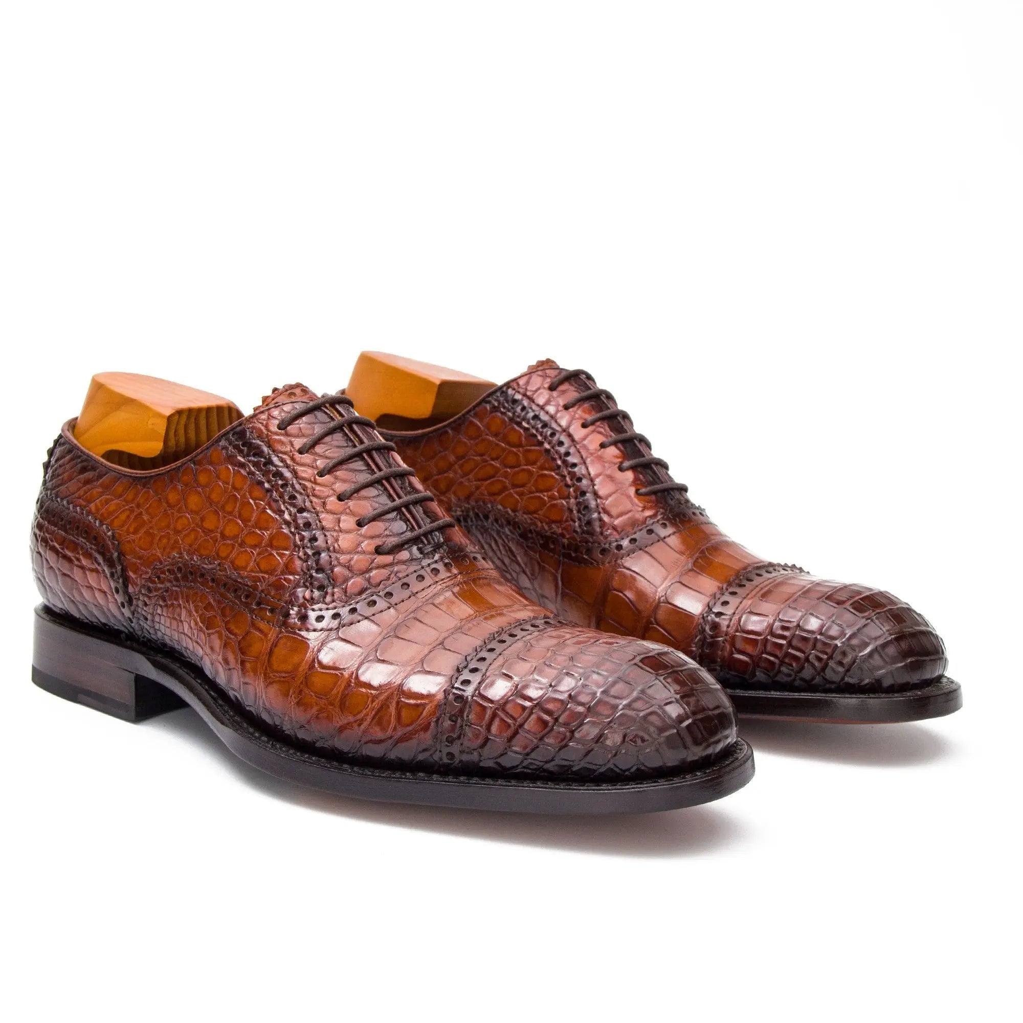 Nile crocodile leather Goodyear crafts Oxford shoes 28172001 - Divinch