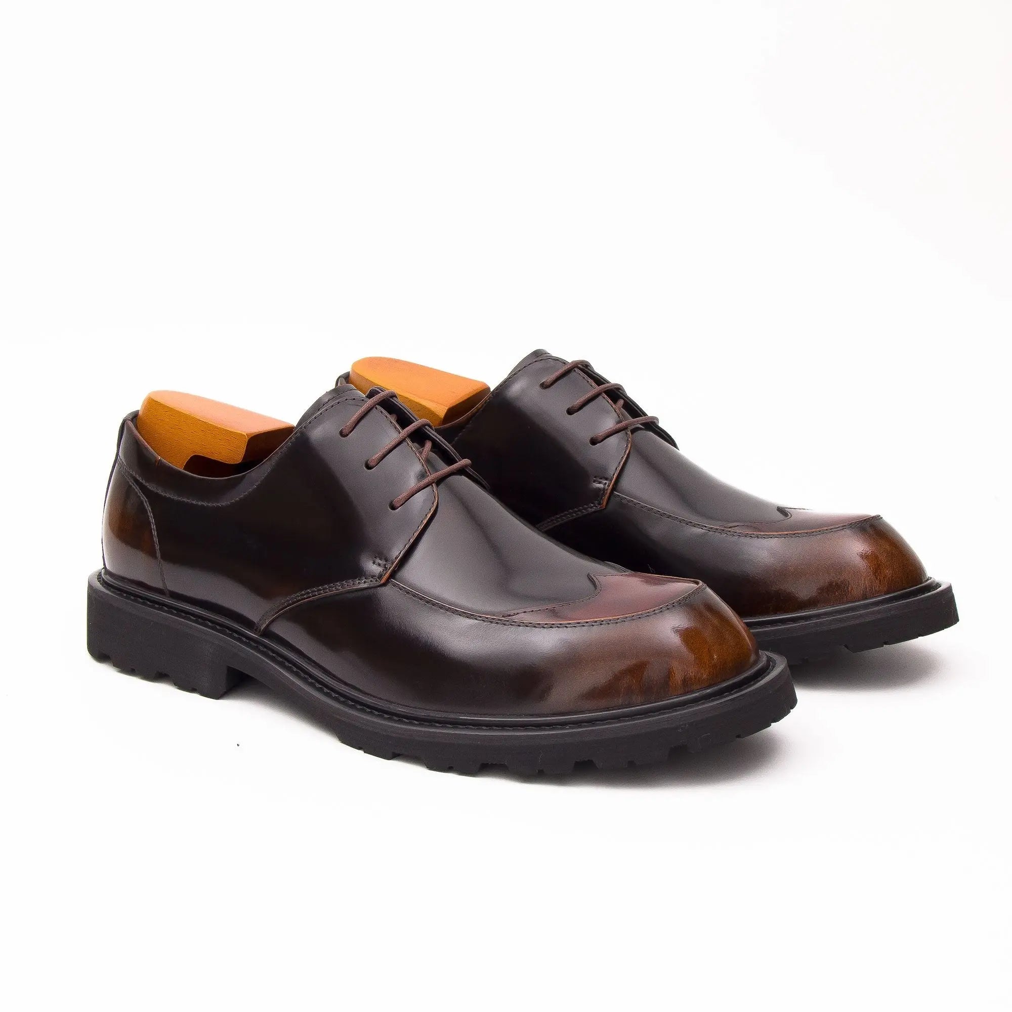 Premium Film-Coated Side Leather Derby Shoes D23696 DIVINCH