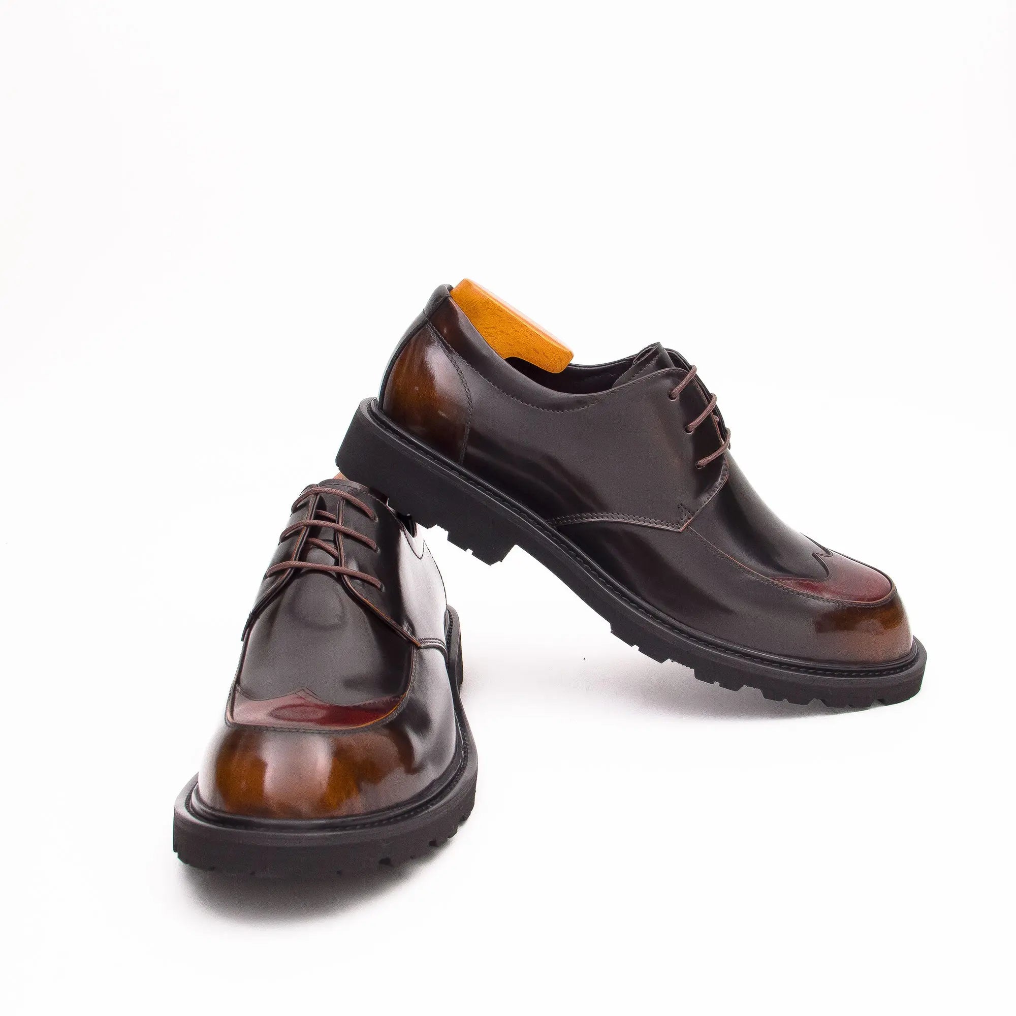 Premium Film-Coated Side Leather Derby Shoes D23696 DIVINCH