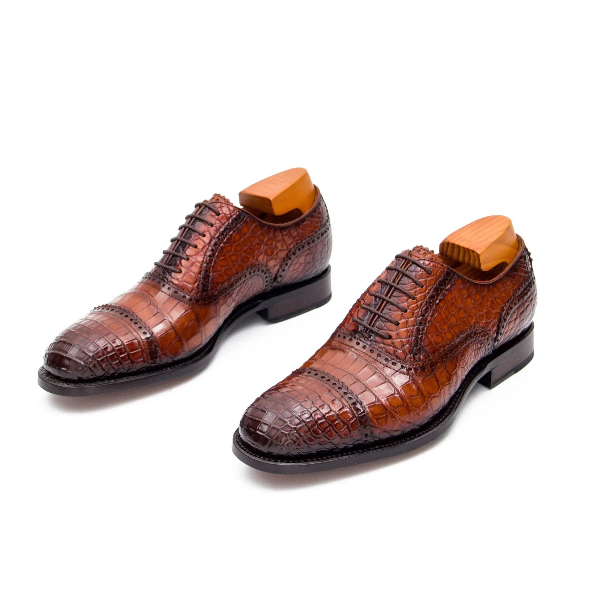 Nile crocodile leather Goodyear crafts Oxford shoes 28172001 - Divinch