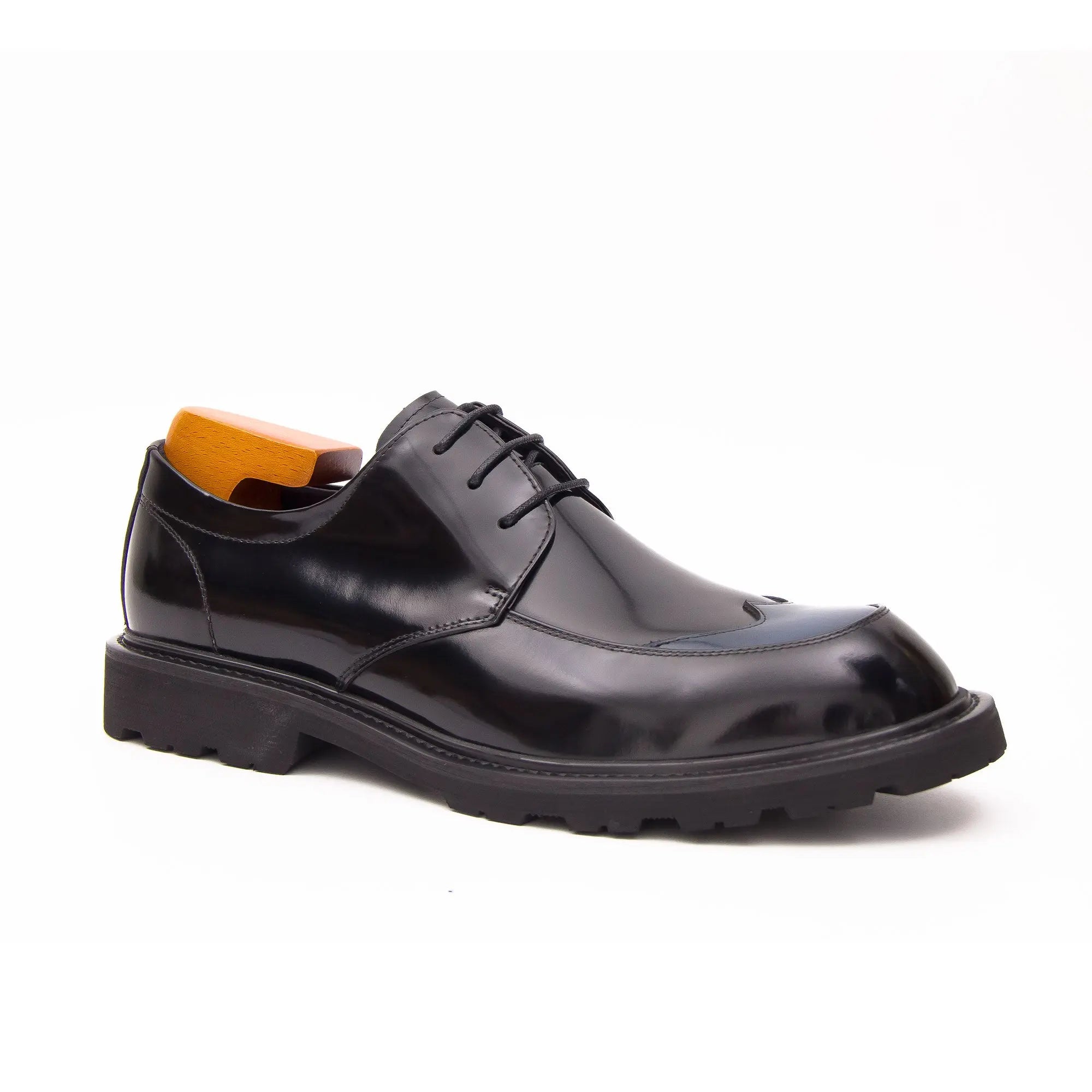 Premium Film-Coated Side Leather Derby Shoes D23696 DIVINCH