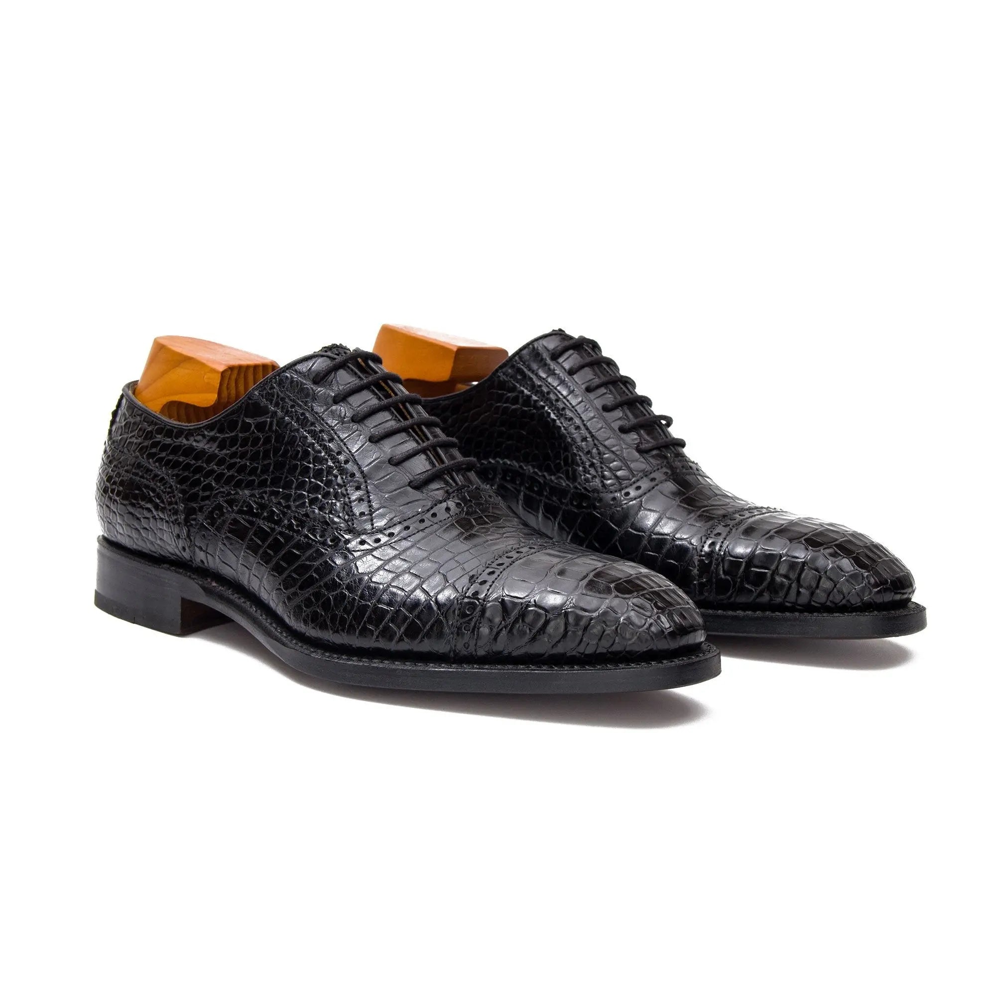 Nile crocodile leather Goodyear crafts Oxford shoes G91248 - Divinch