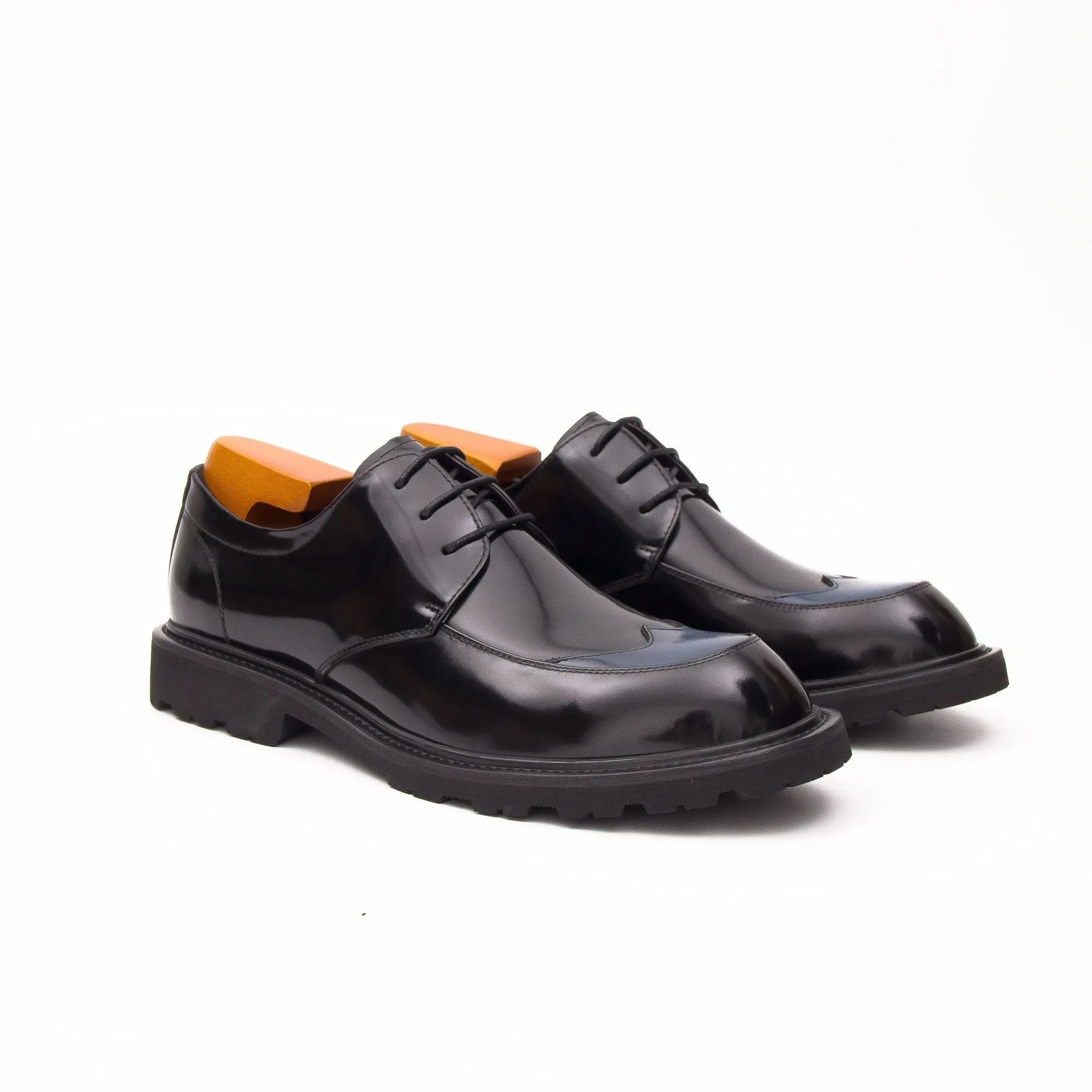 Premium Film-Coated Side Leather Derby Shoes D23696 DIVINCH