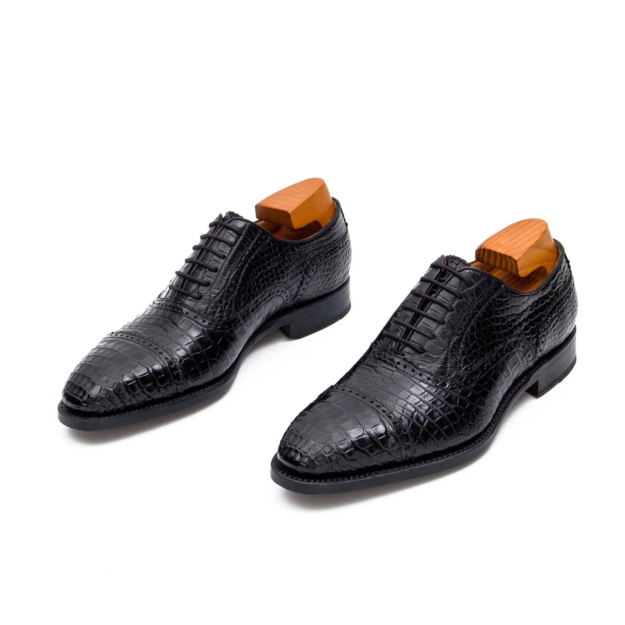 Nile crocodile leather Goodyear crafts Oxford shoes G91248 - Divinch