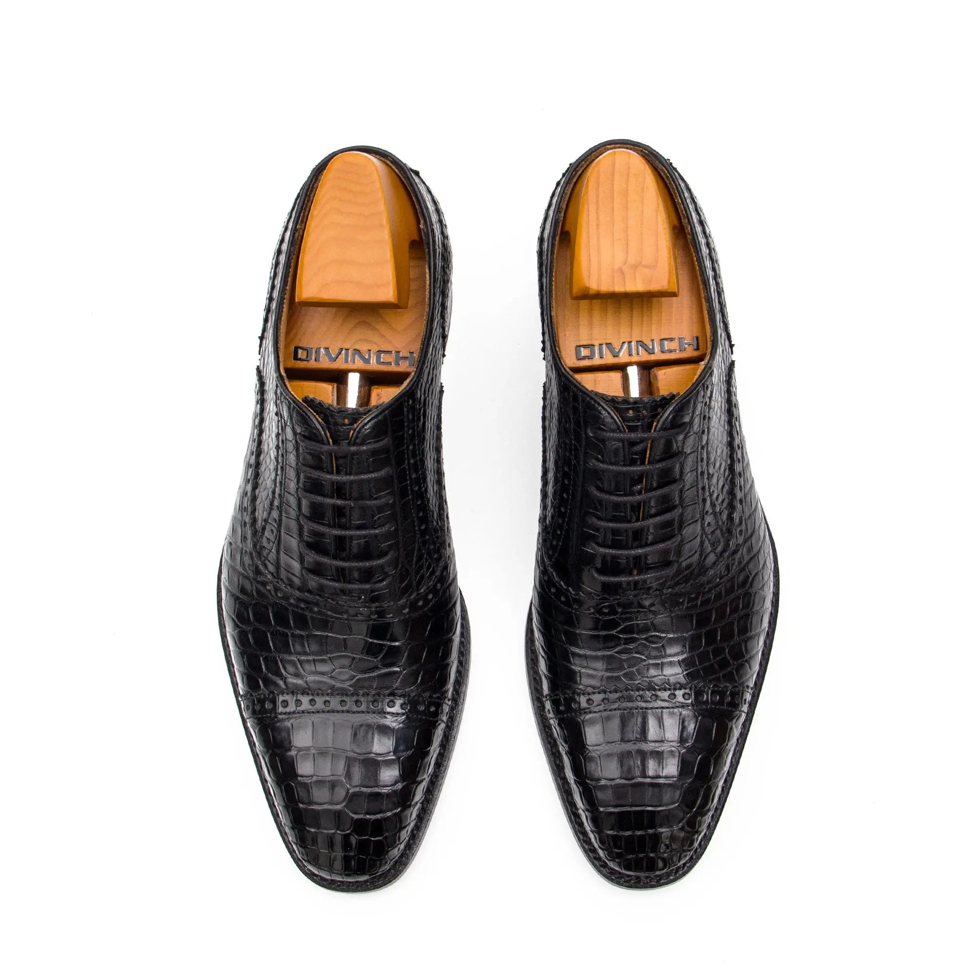 Nile crocodile leather Goodyear crafts Oxford shoes G91248 - Divinch