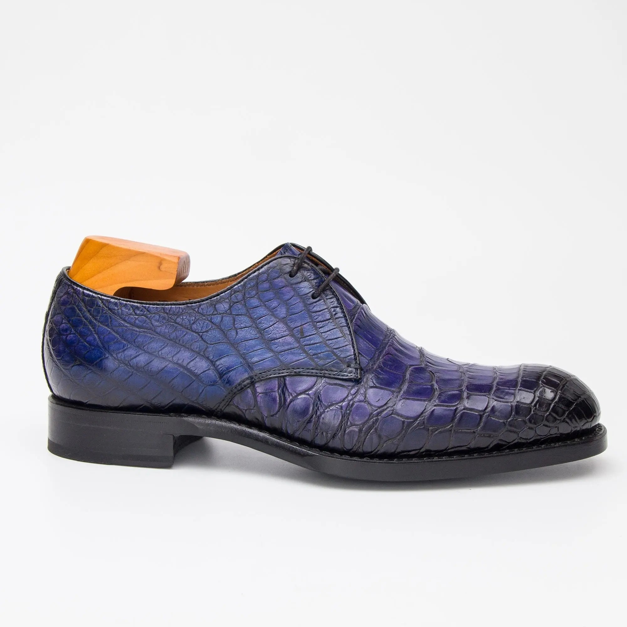 Nile crocodile leather Goodyear crafts derby shoes DIVINCH