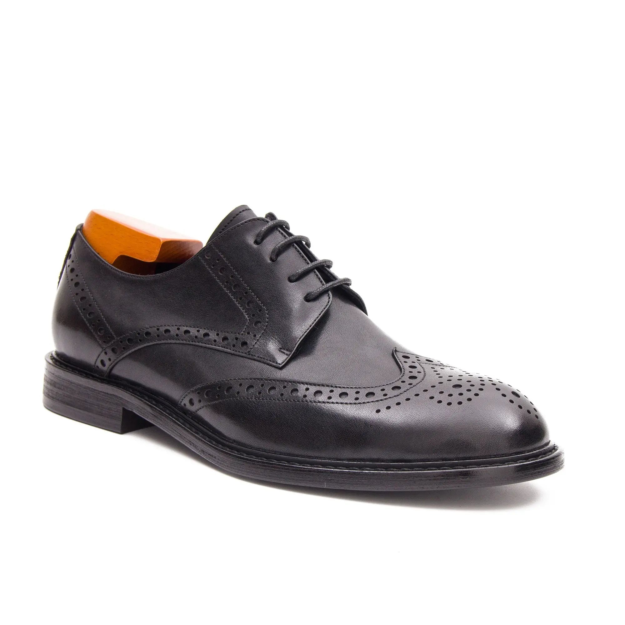 Brogue Hand Washed Leather Derby Shoes 668-23 DIVINCH