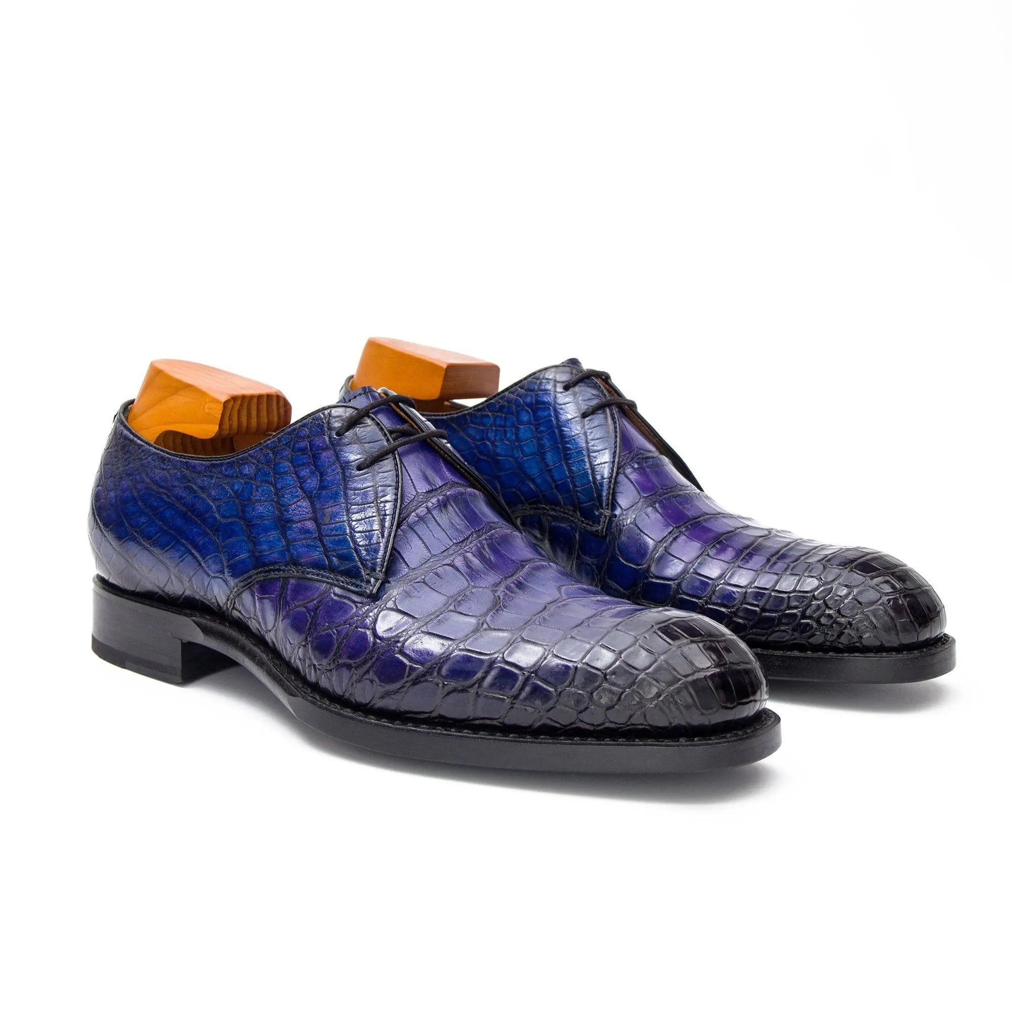 Nile crocodile leather Goodyear crafts derby shoes DIVINCH