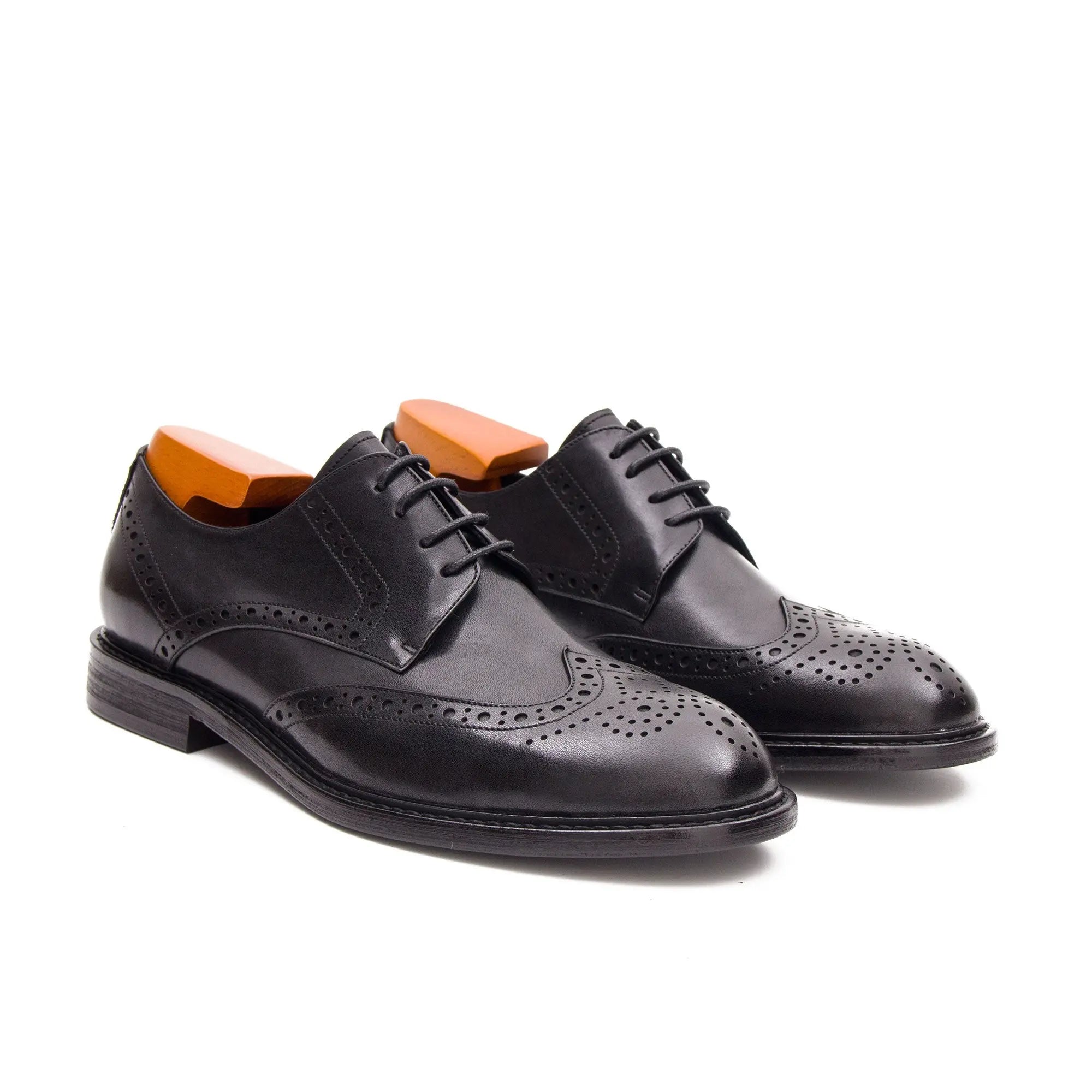 Brogue Hand Washed Leather Derby Shoes 668-23 DIVINCH