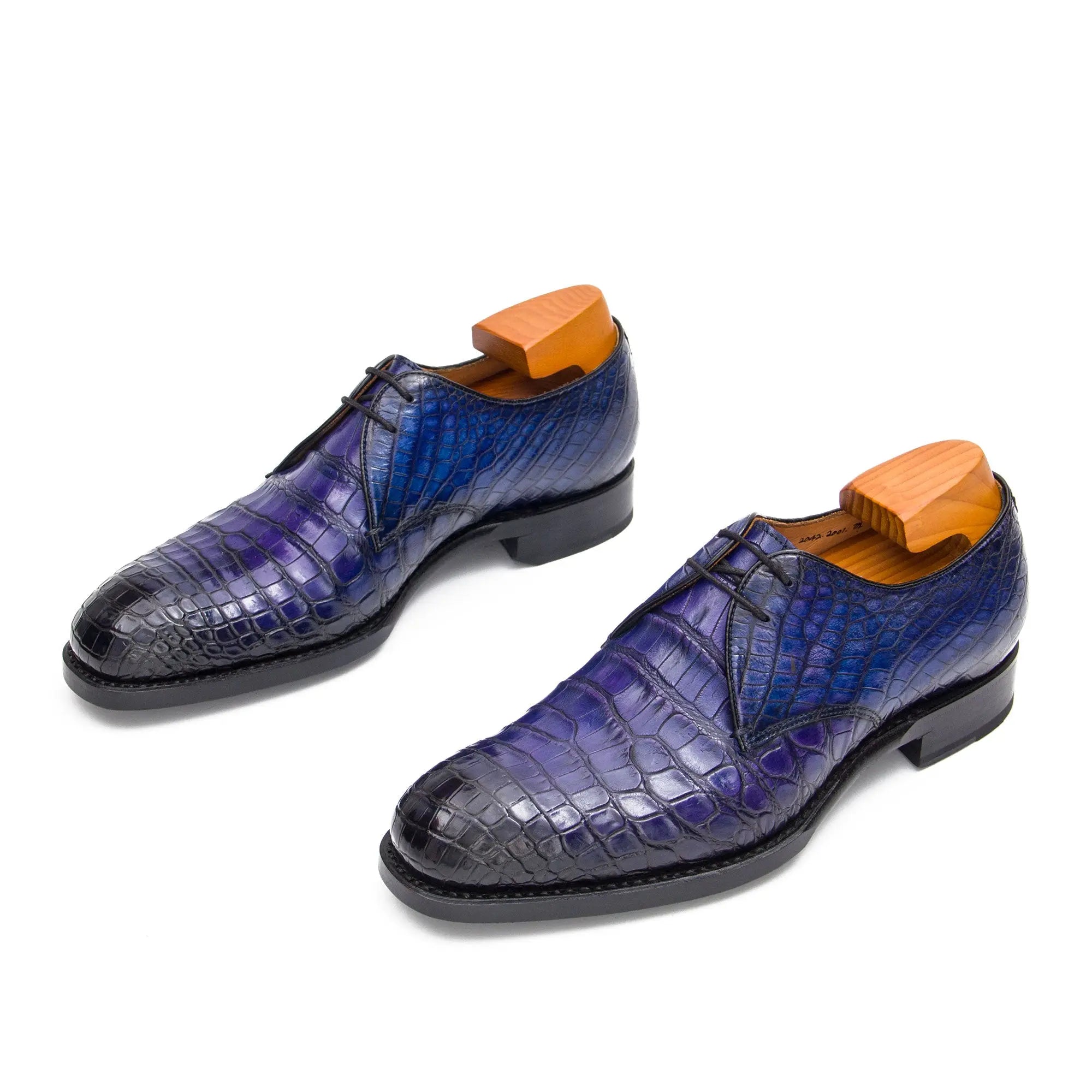 Nile crocodile leather Goodyear crafts derby shoes DIVINCH