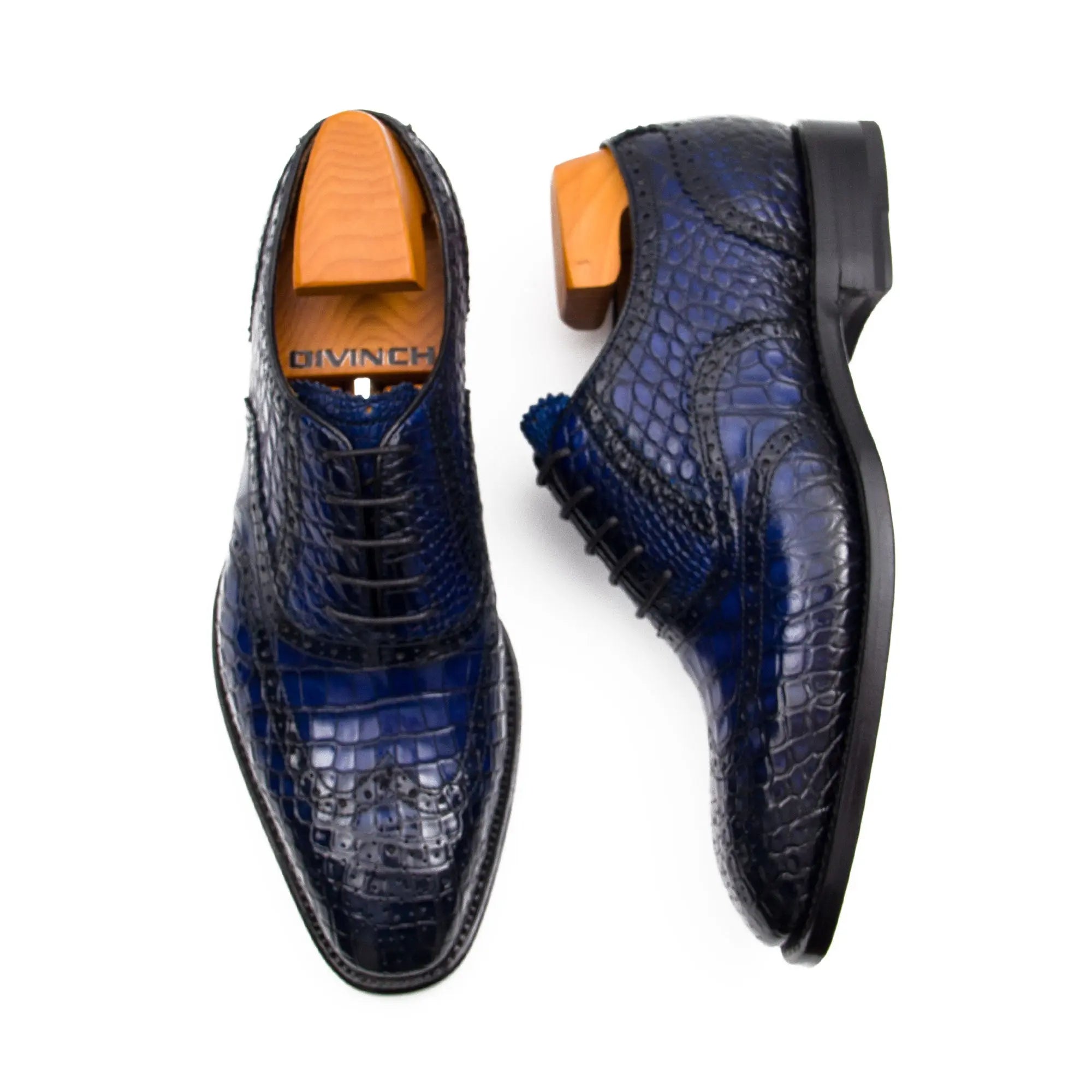 Nile crocodile leather Goodyear crafts Oxford shoes DIVINCH