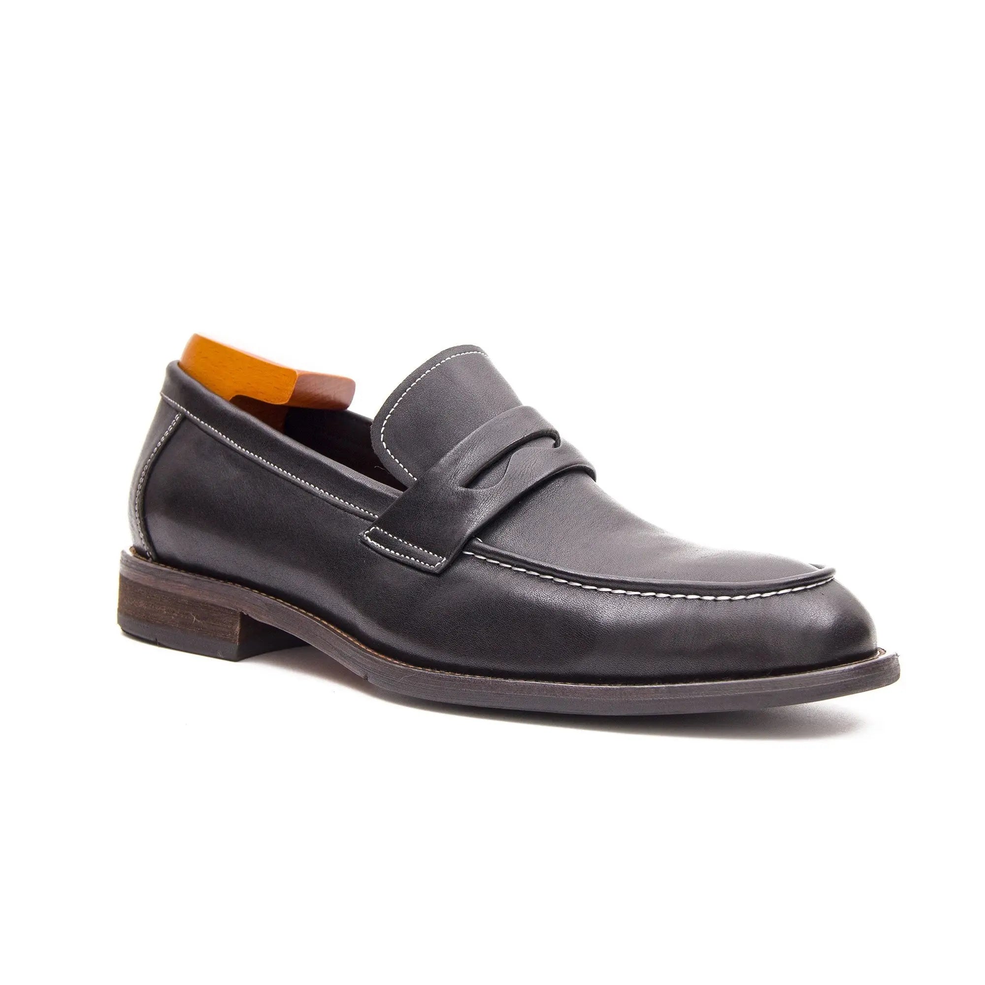 Hand Washed Leather LOAFERS Shoes 23098 - Divinch