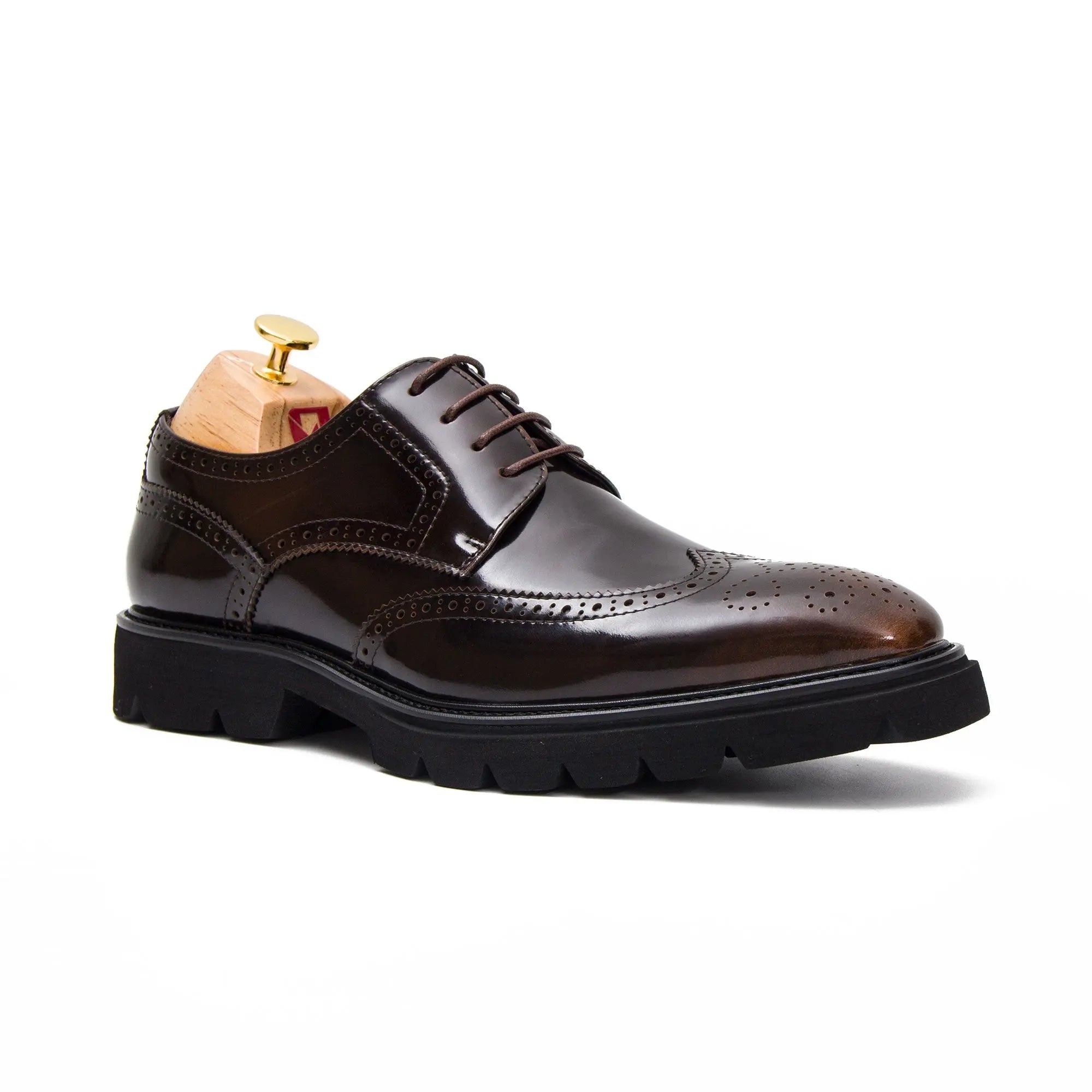 Black derby brogue shoes - Divinch