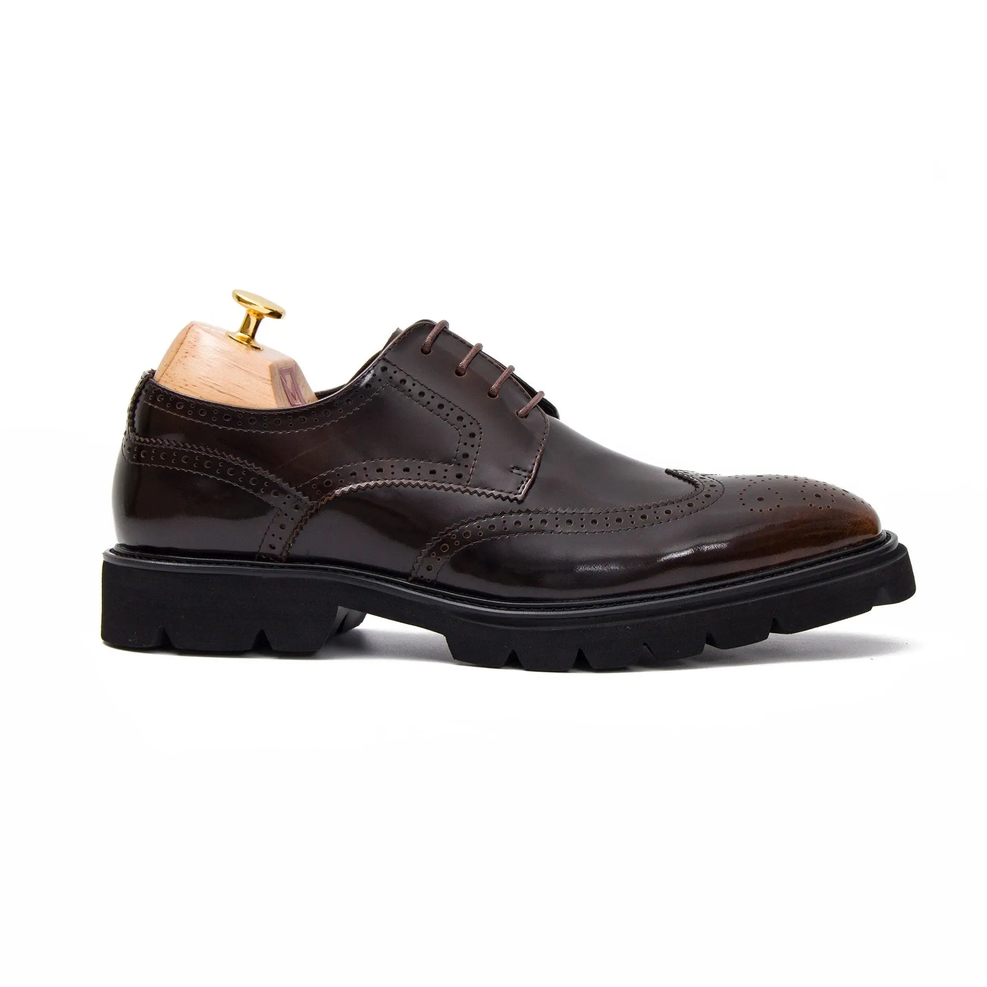 Black derby brogue shoes - Divinch