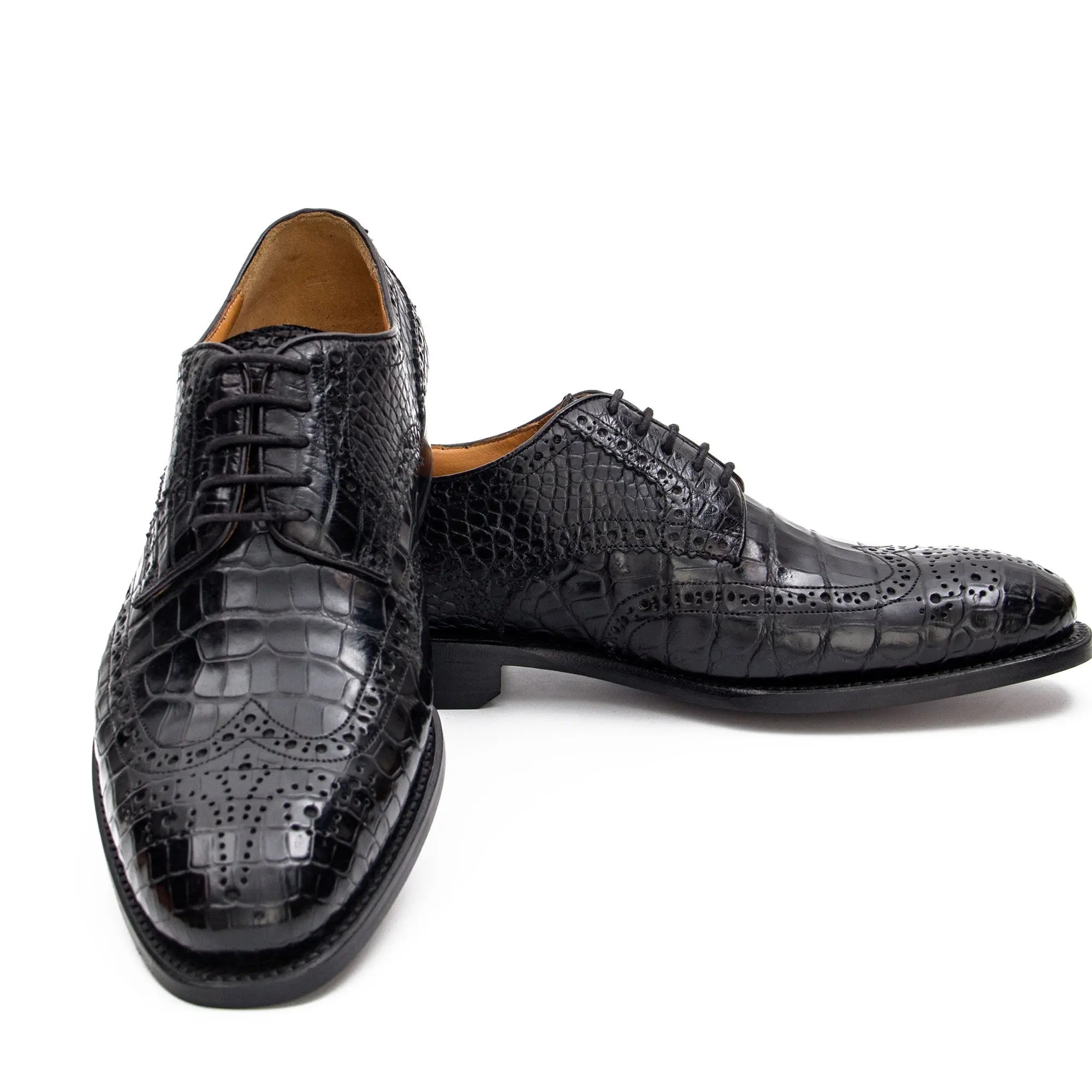 Nile crocodile leather Goodyear crafts derby shoes 21792106 - Divinch