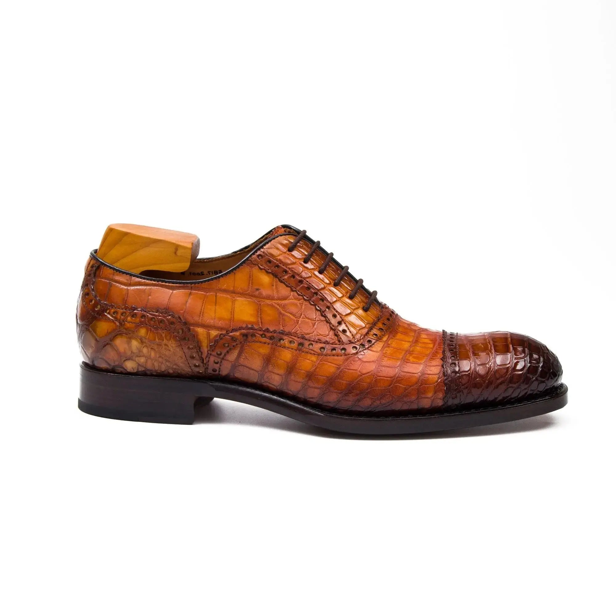 Nile crocodile leather Goodyear crafts Oxford shoes G91248 - Divinch