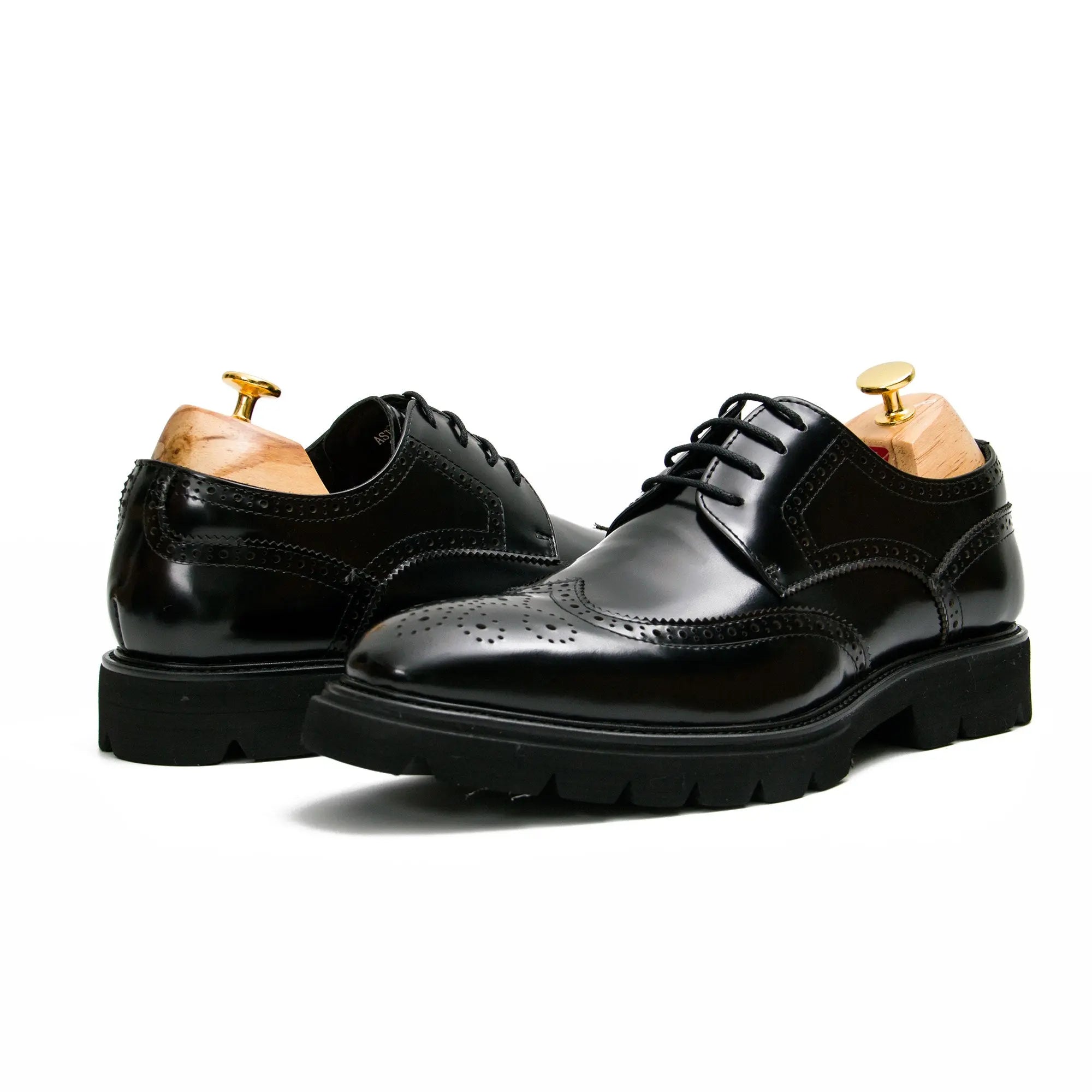 Black derby brogue shoes - Divinch