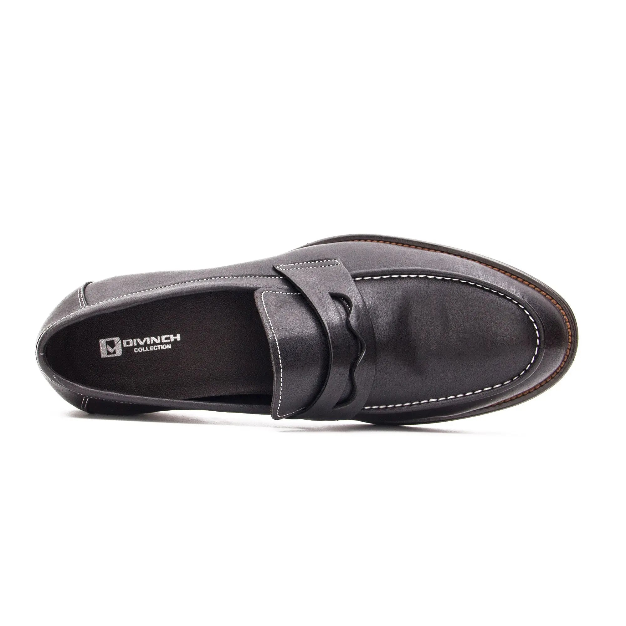 Hand Washed Leather LOAFERS Shoes 23098 - Divinch