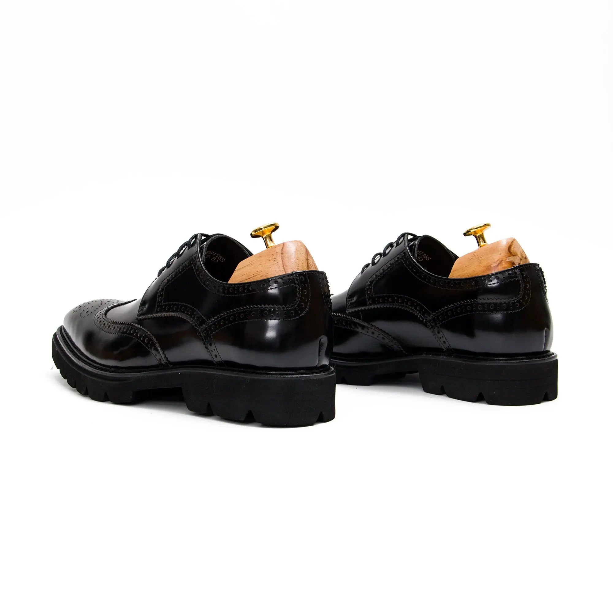 Black derby brogue shoes - Divinch