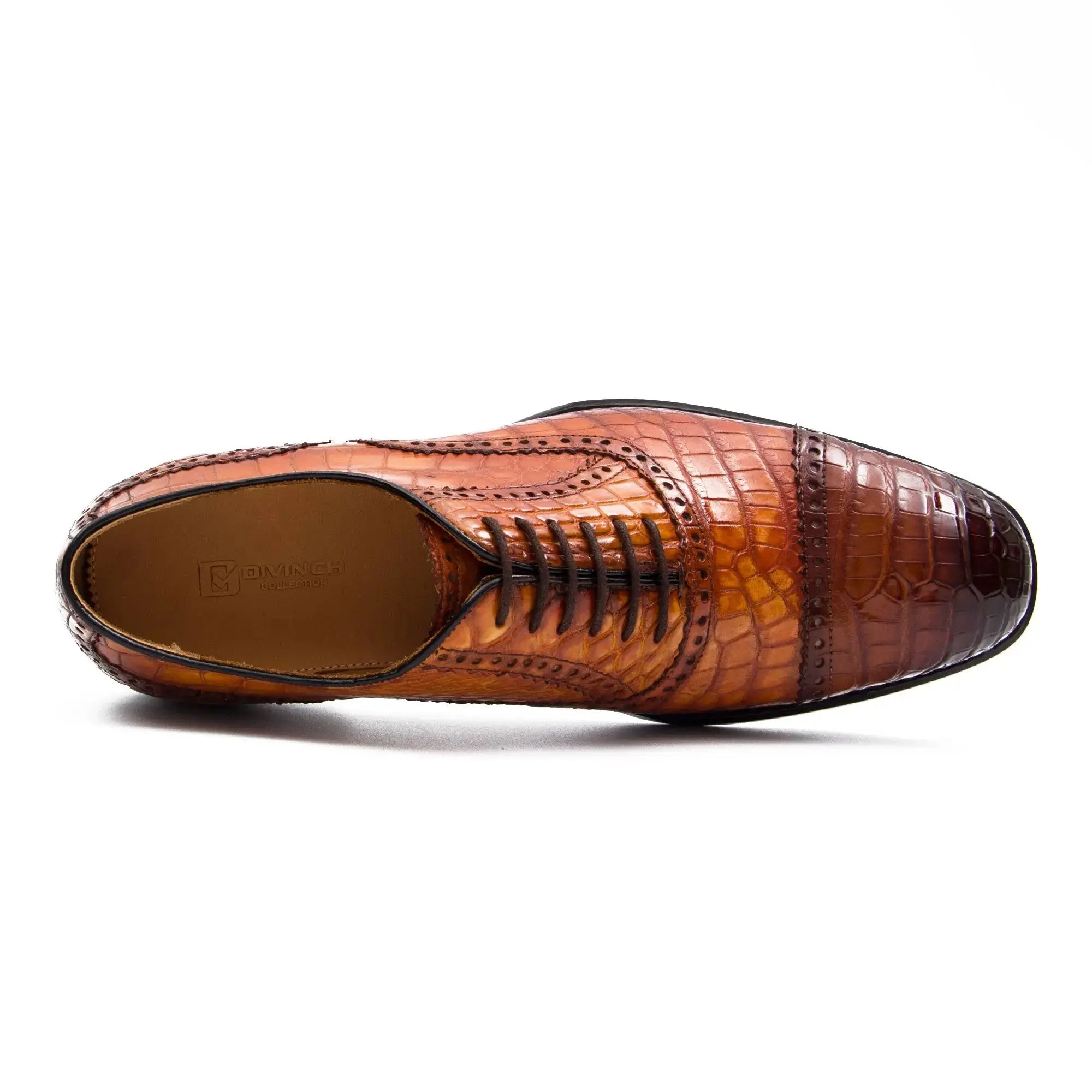 Nile crocodile leather Goodyear crafts Oxford shoes G91248 - Divinch