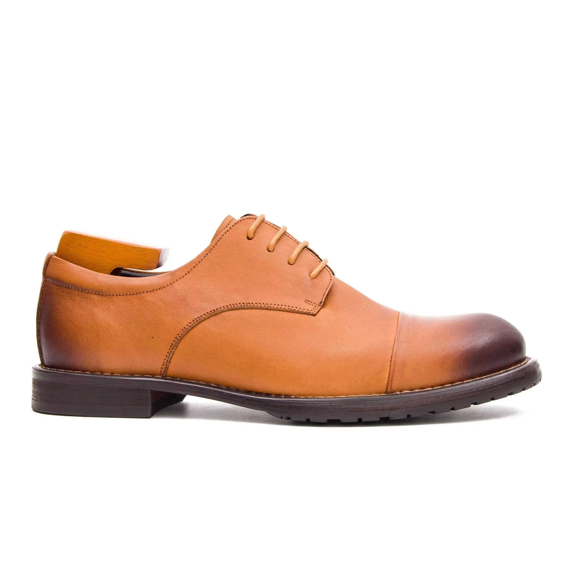 Hand Washed Leather Derby Shoes 9165-3 - Divinch