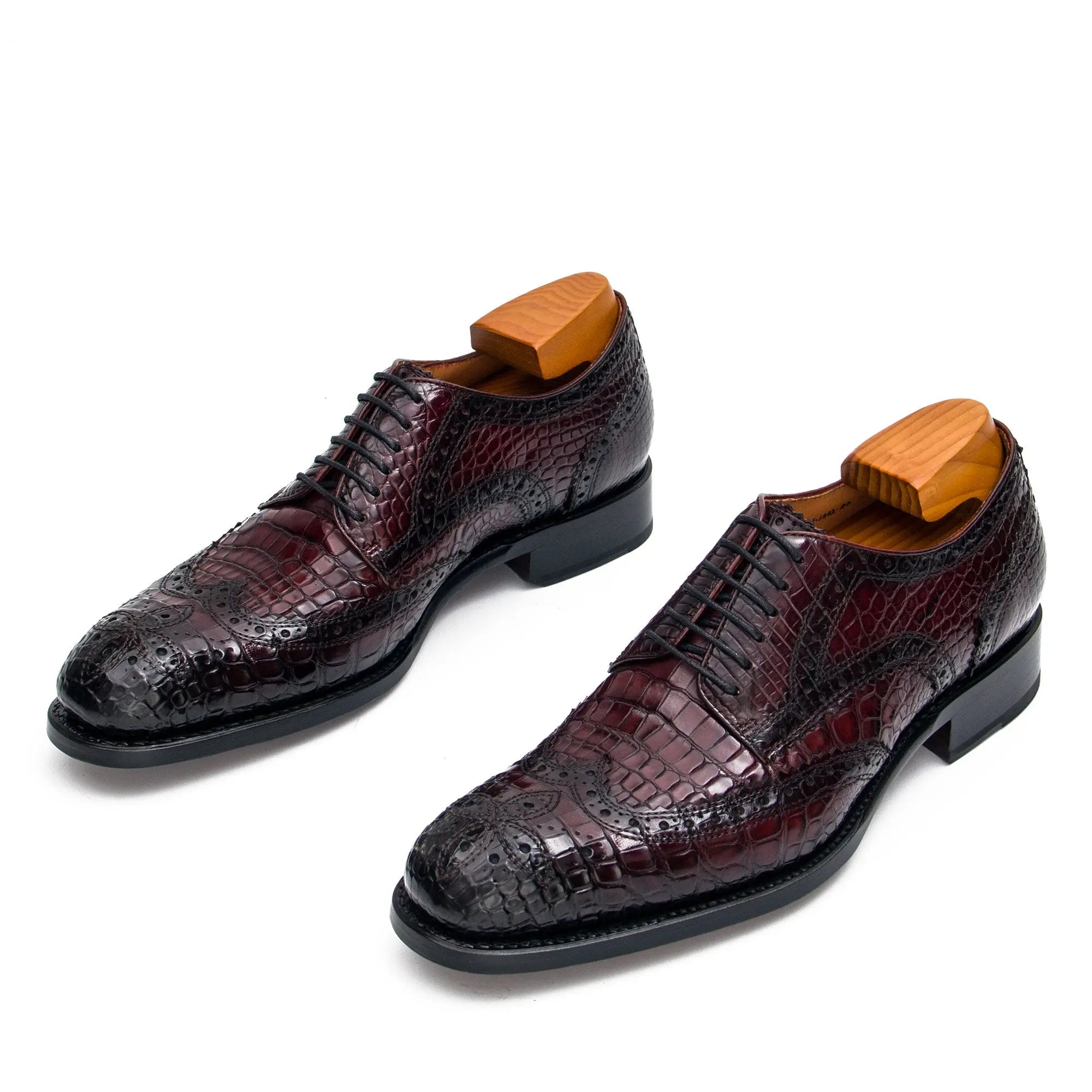 Nile crocodile leather Goodyear crafts derby shoes 80011402 - Divinch