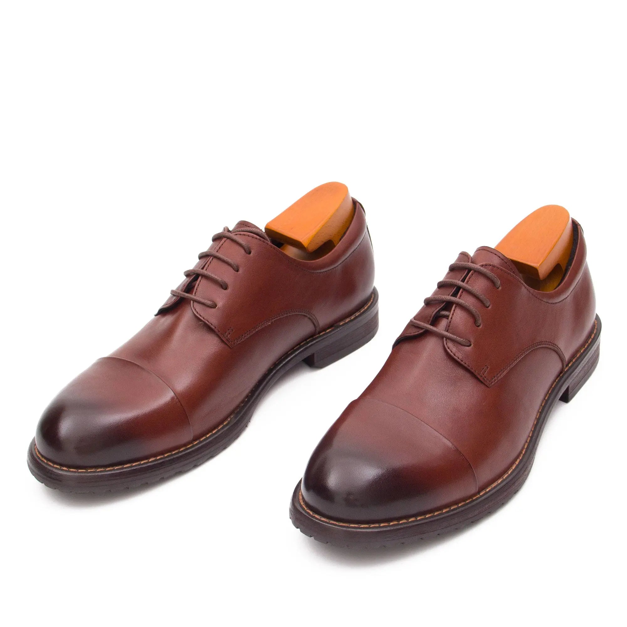 Hand Washed Leather Derby Shoes 9165-3 - Divinch