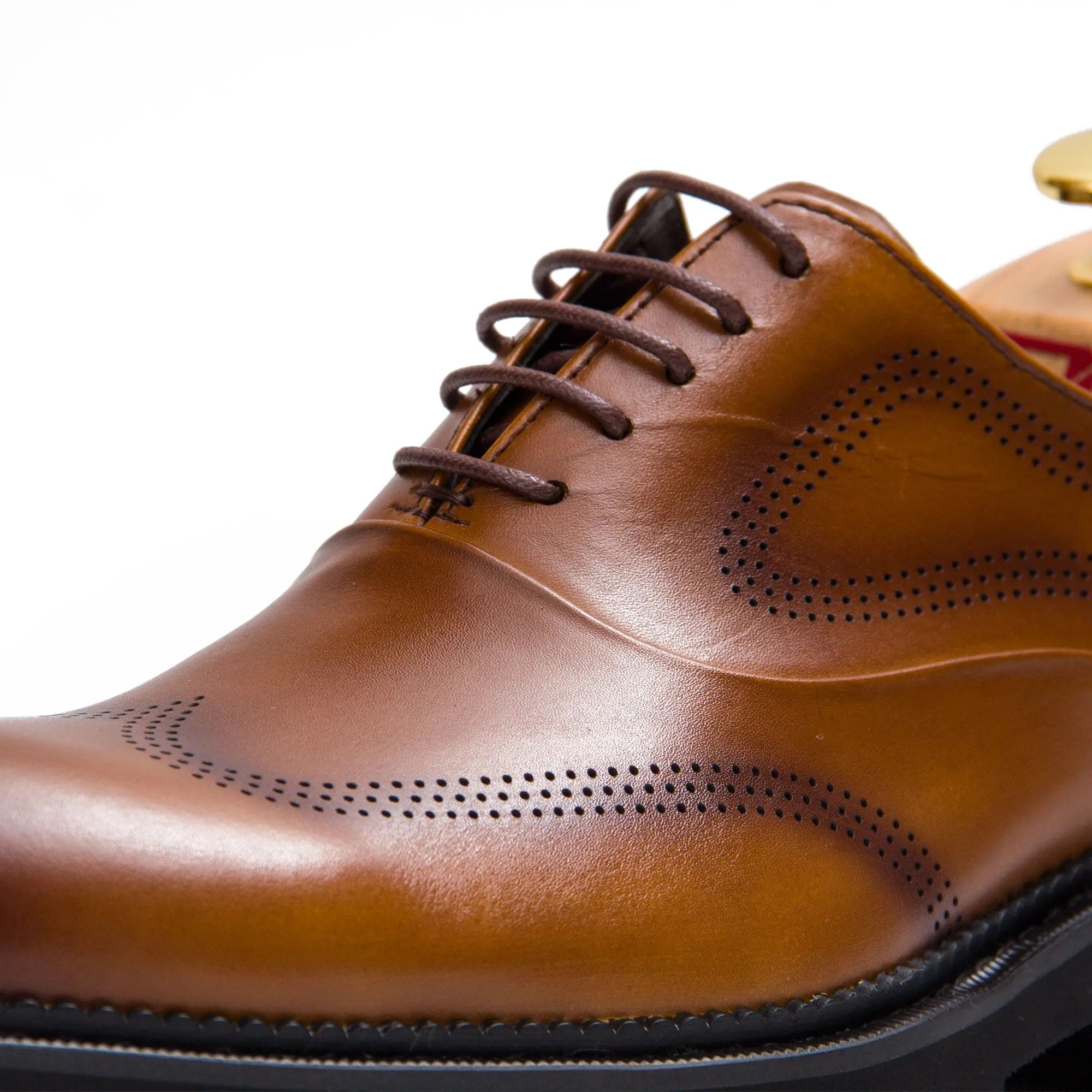 Brown thick sole oxford shoes - Divinch