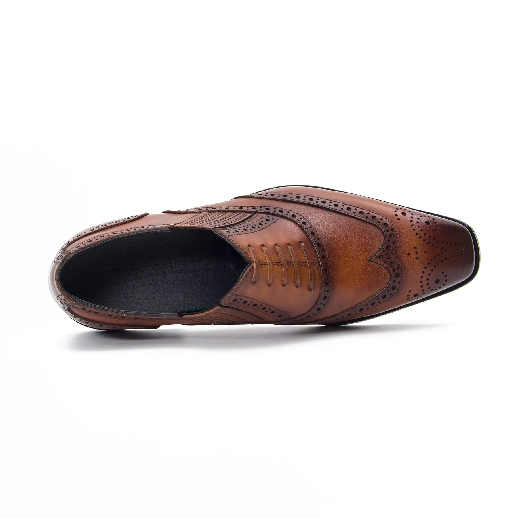 Brown wingtip dress shoes - Divinch