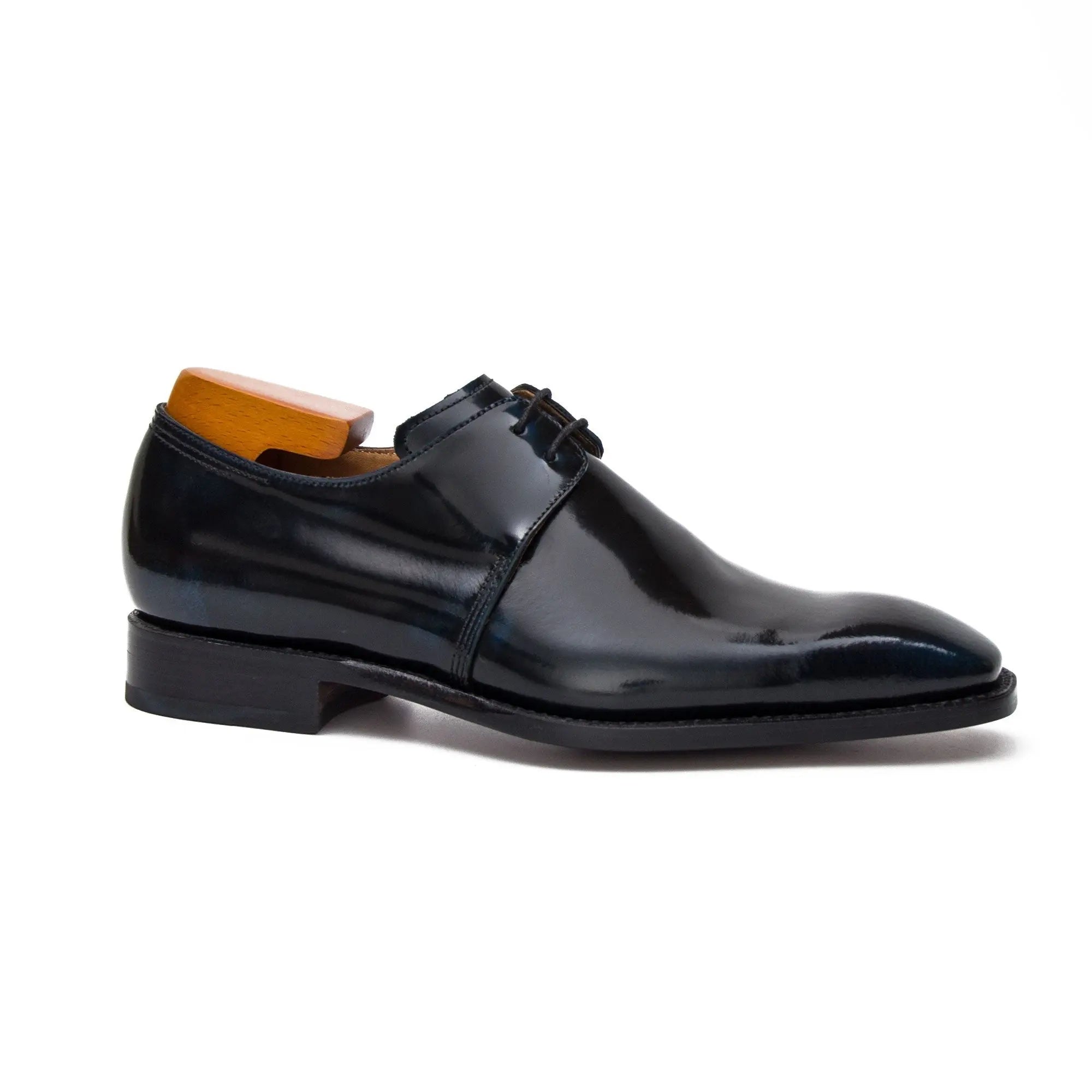 Goodyear calfskin patent leather outsole Derby shoes 20372002 - Divinch