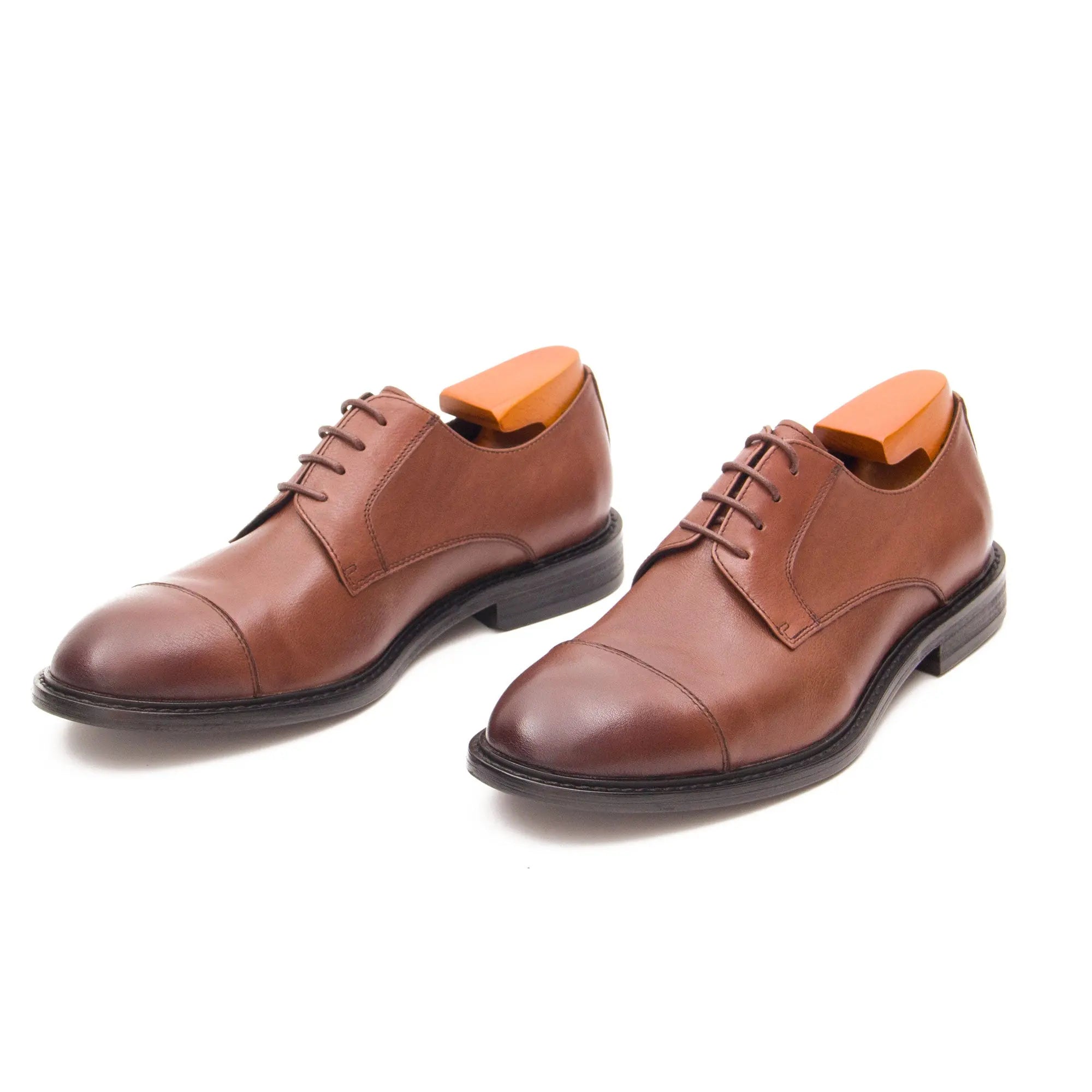 Hand Wash Leather Derby Shoes 668-21 - Divinch