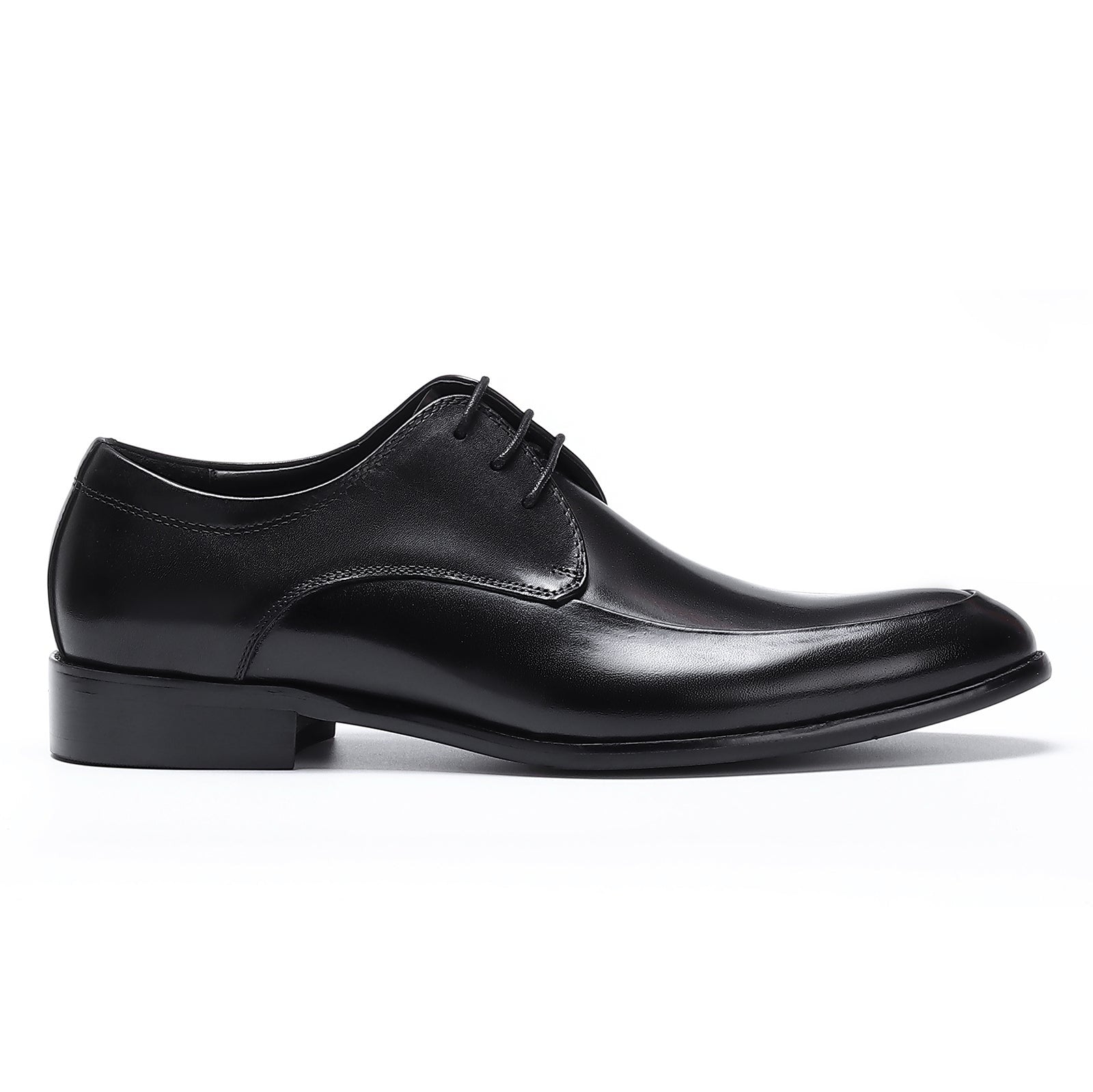 Pointed toe business dress derby shoes D23101 Black - Divinch