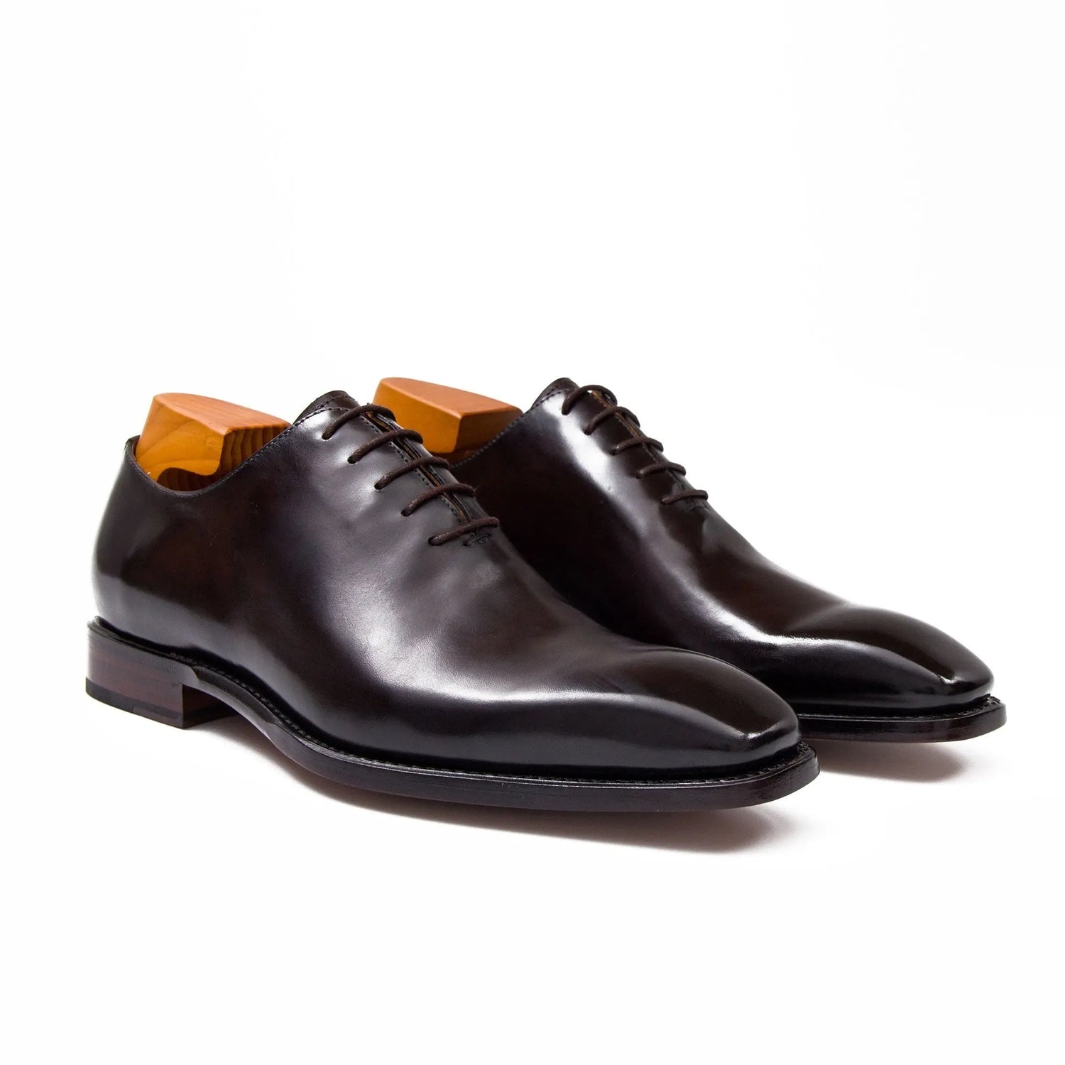Men's Smooth Coffee Plain Toe Oxfords