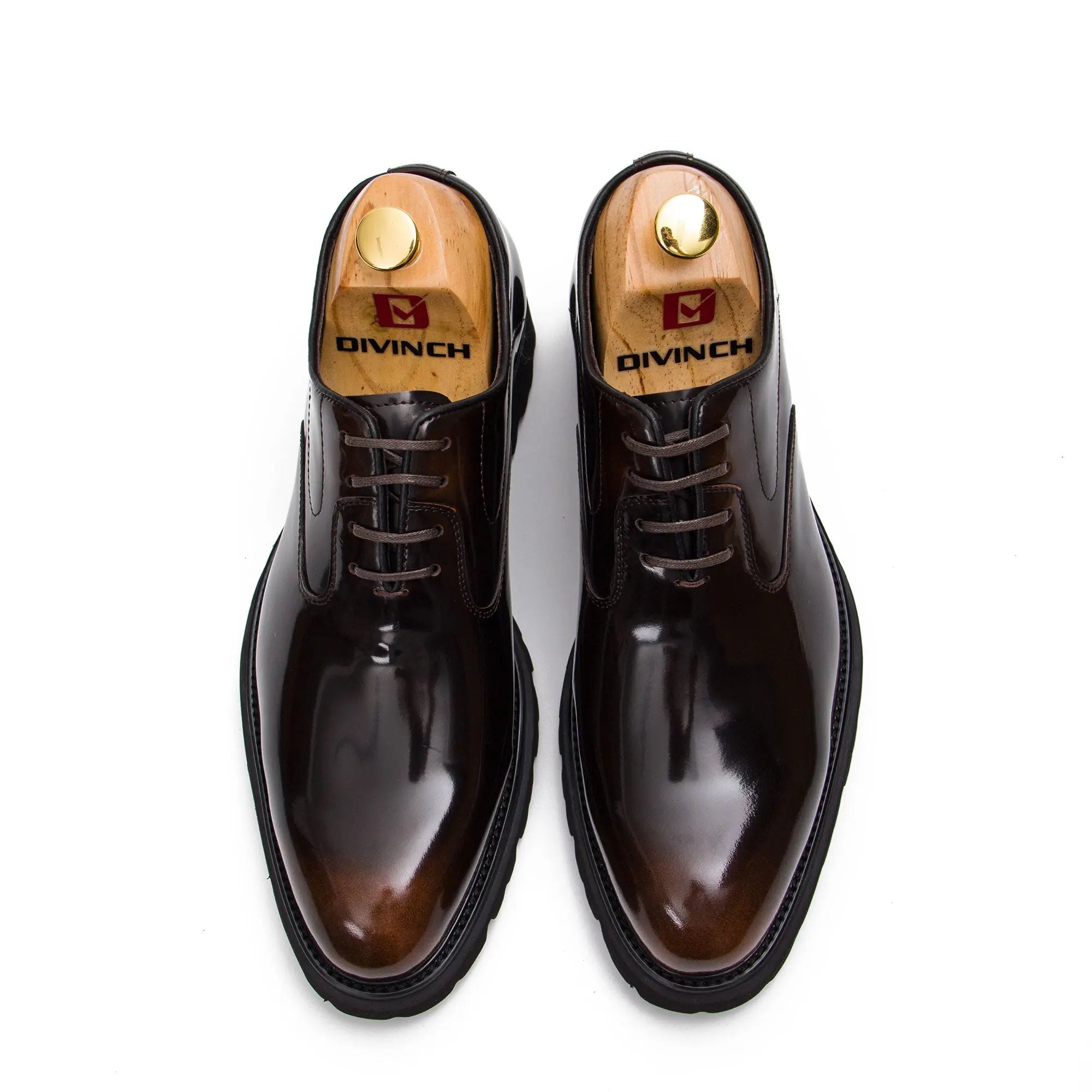 Patent leather derby shoes D96125 - Divinch