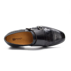 Goodyear calfskin brogue MONK shoes 190711930 - Divinch