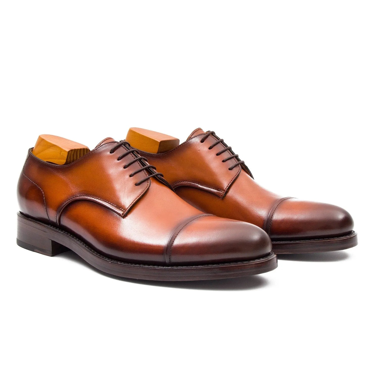 Men's Brown Leather Derby Shoes