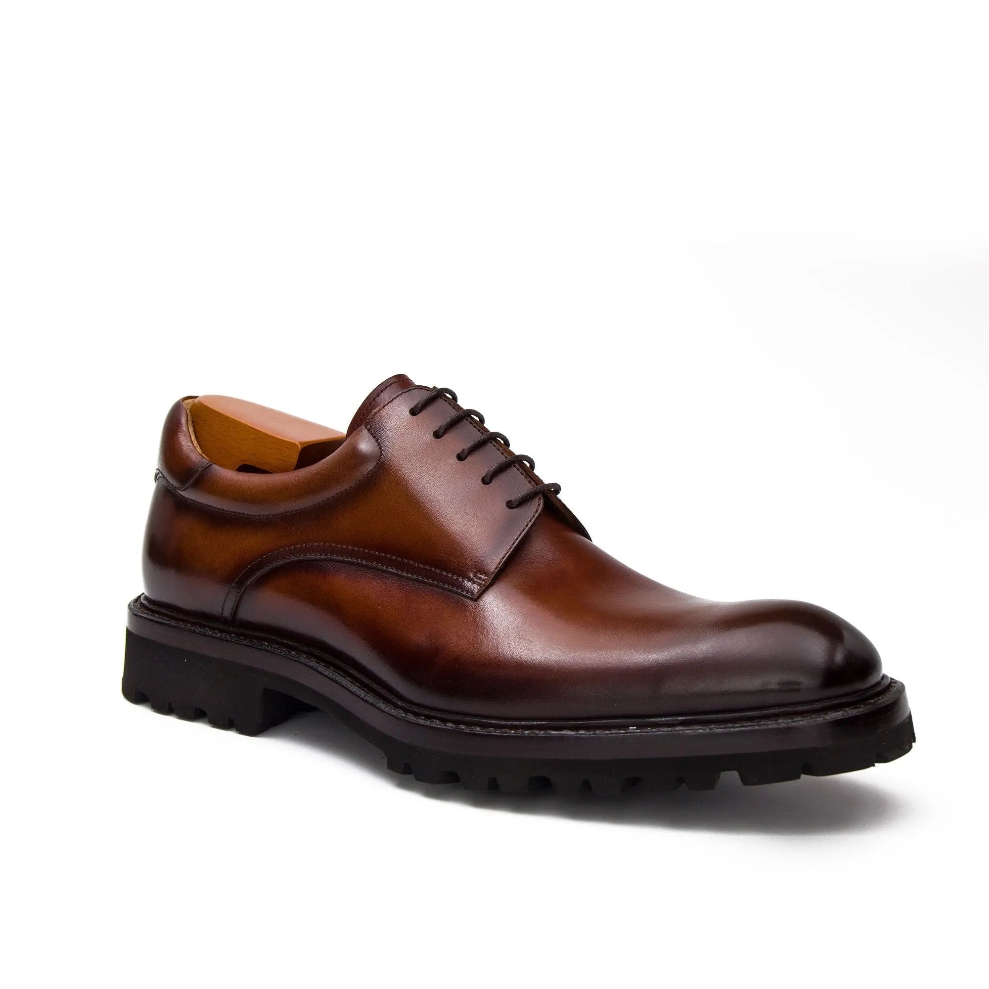 Thick-soled handmade derby shoes 23231233 - Divinch