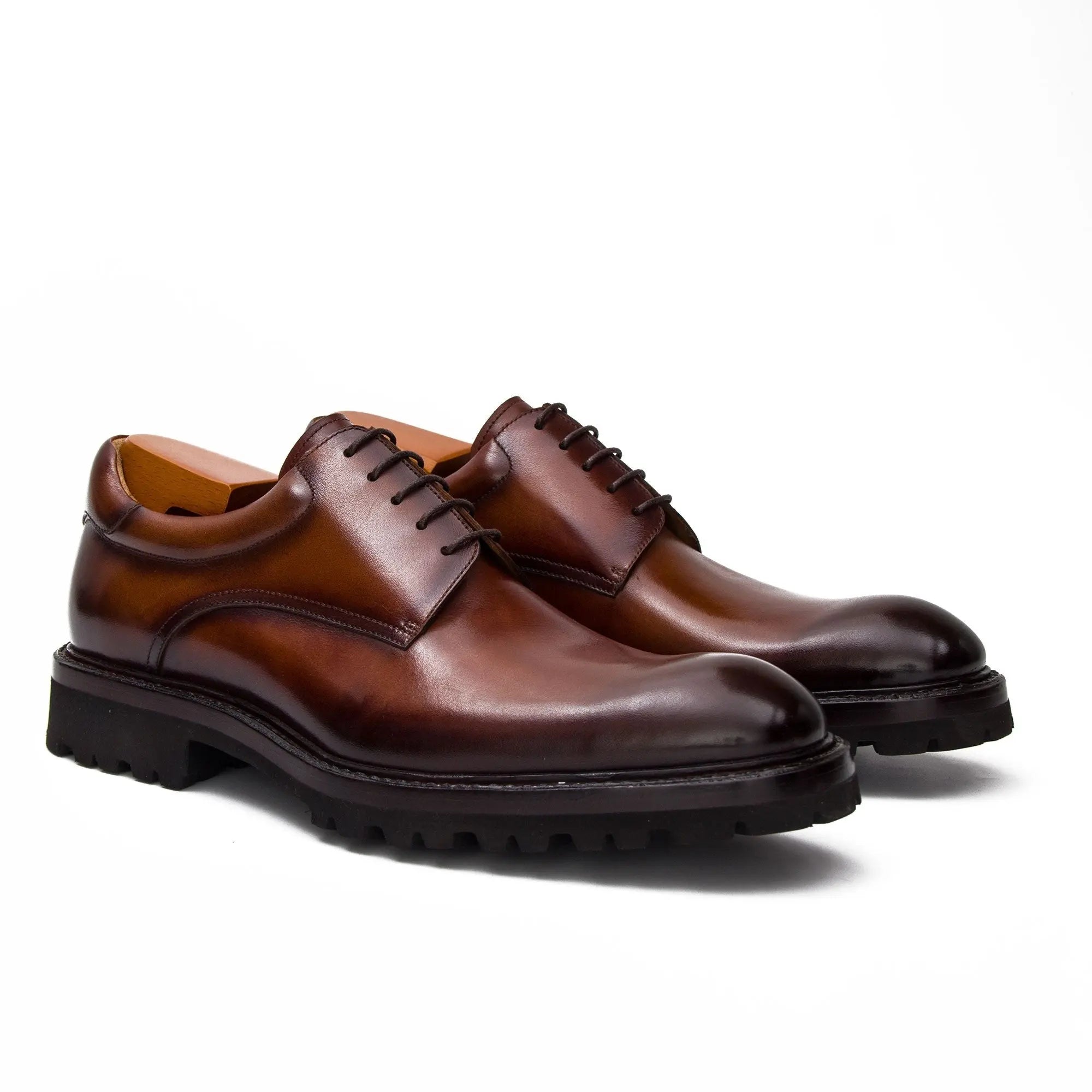 Thick-soled handmade derby shoes 23231233 - Divinch